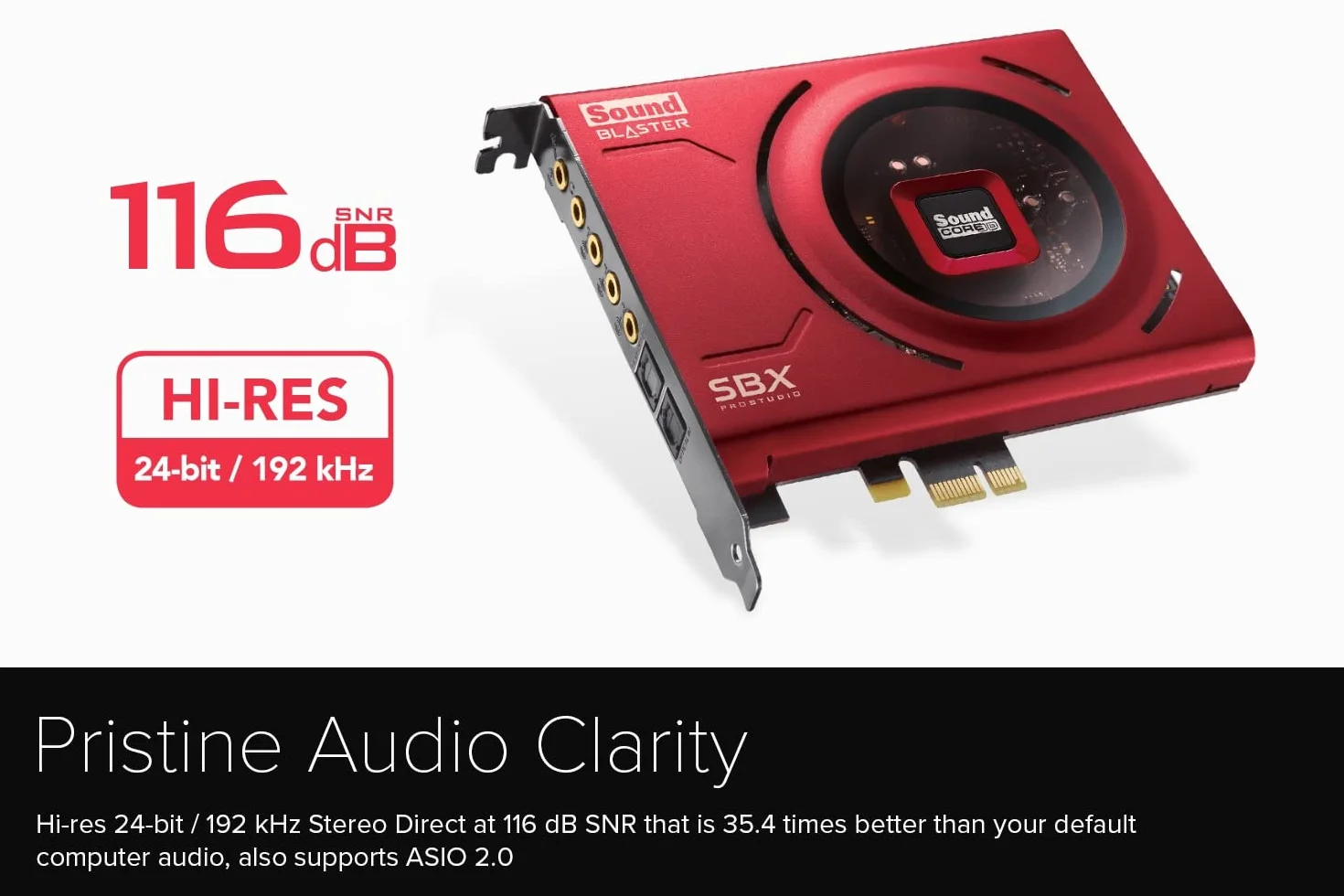 Creative Sound Blaster Z SE Scheda audio interna PCI-e Gaming e DAC, 24 bit/192 kHz, 116 dB SNR, ASIO, amplificatore per cuffie 600Ω, Mic EQ, discreta 5.1/Virtual 7.1, supporta Dolby Digital Live, DTS