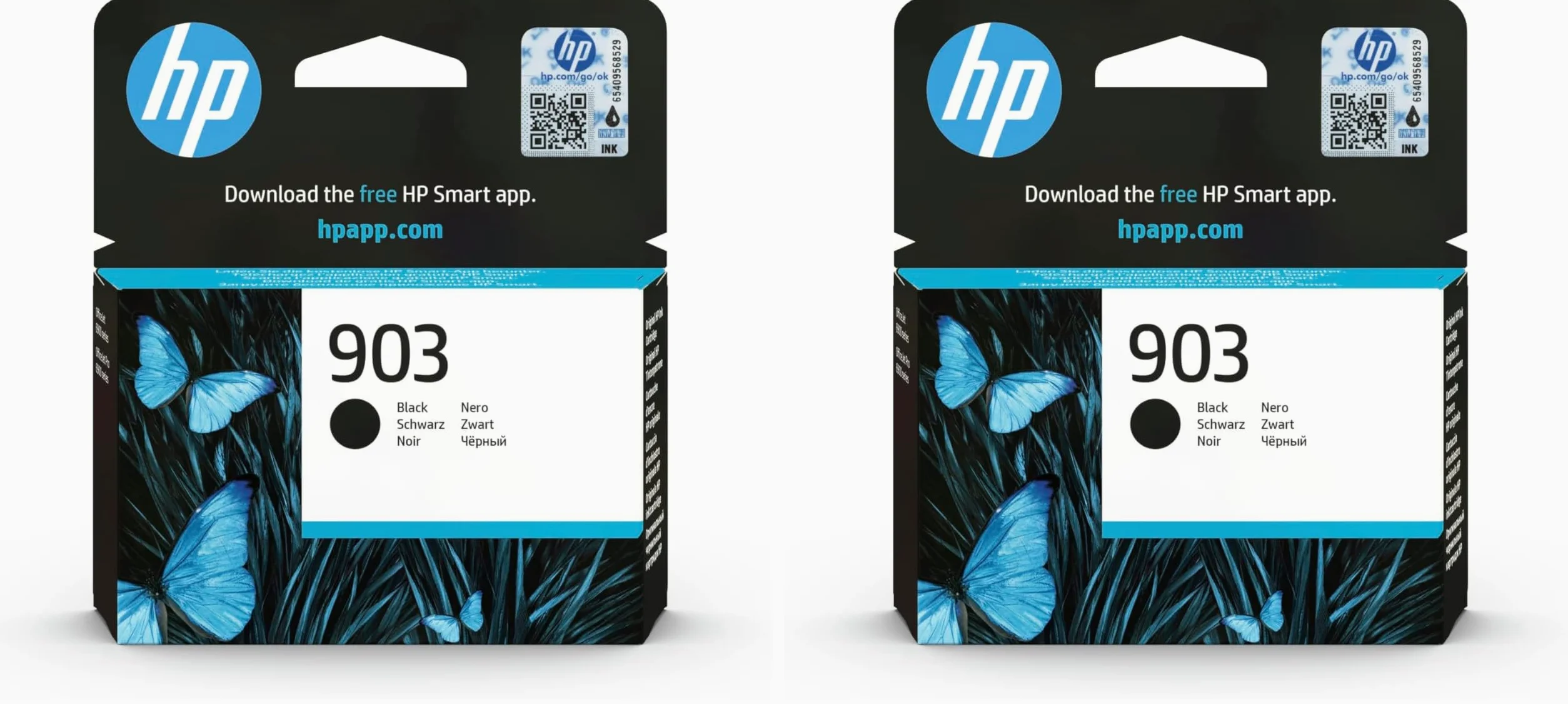 HP 903 Nero, T6L99AE, Cartuccia Originale da 300 Pagine, Compatibile con Stampanti OfficeJet 6950, OfficeJet Pro 6960 e 6970 (Confezione da 2)