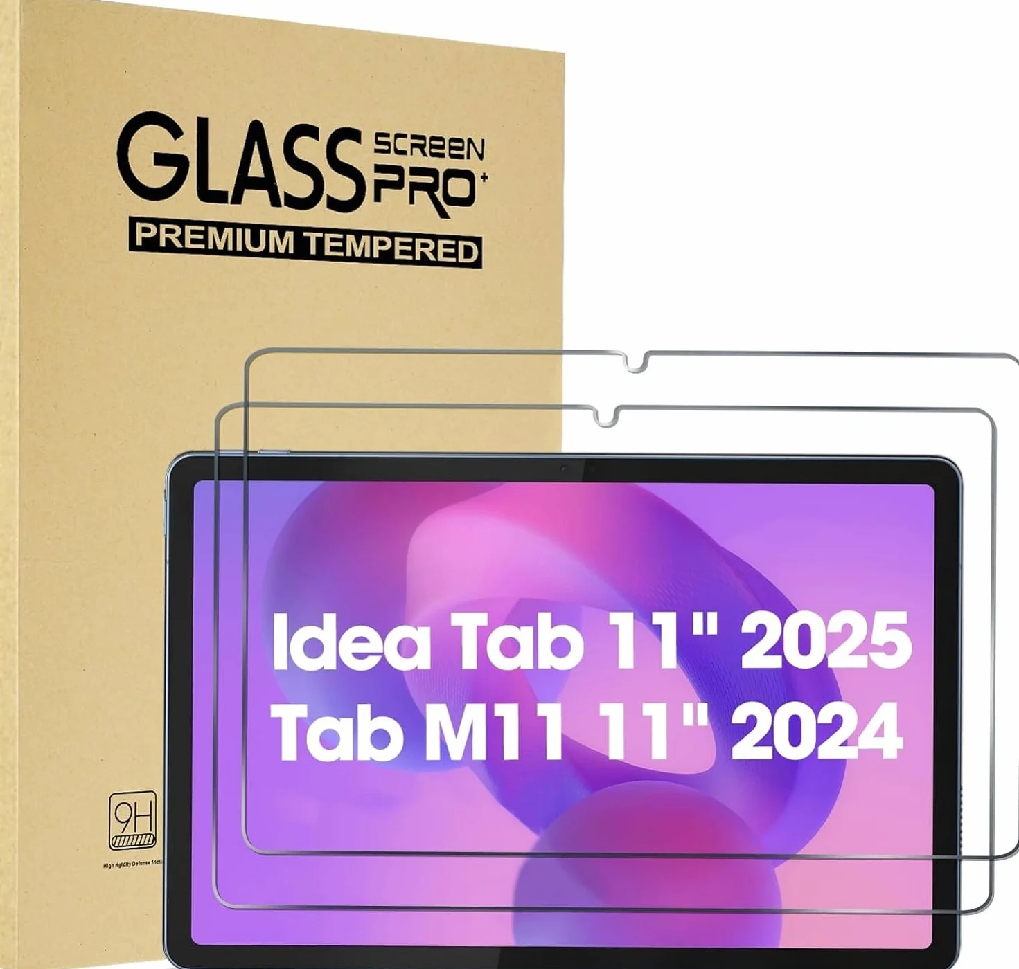 ProCase Vetro Temperato per Lenovo Idea Tab 11 Pollici Tablet 2025/Lenovo Tab M11/K11 2024, Durezza 9H, 2 Pezzi