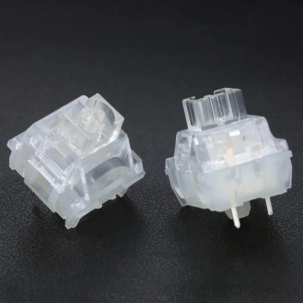TTC Frozen Silent V2 Switch, Interruttore Per Tastiera Meccanica Lineare Silenziosa Prelubrificata RGB Trasparente(90PCS)