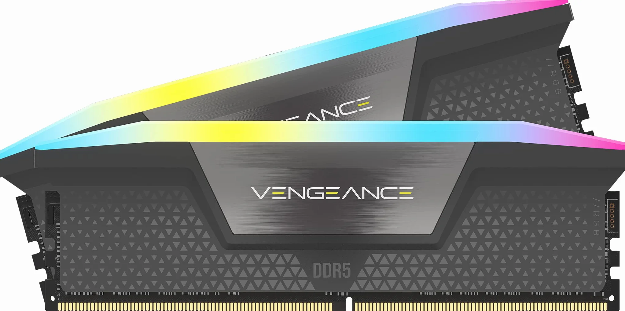 CORSAIR VENGEANCE RGB DDR5 32GB (2x16GB) 6000MHz CL36 AMD EXPO Intel XMP iCUE Memoria per Computer Grigio