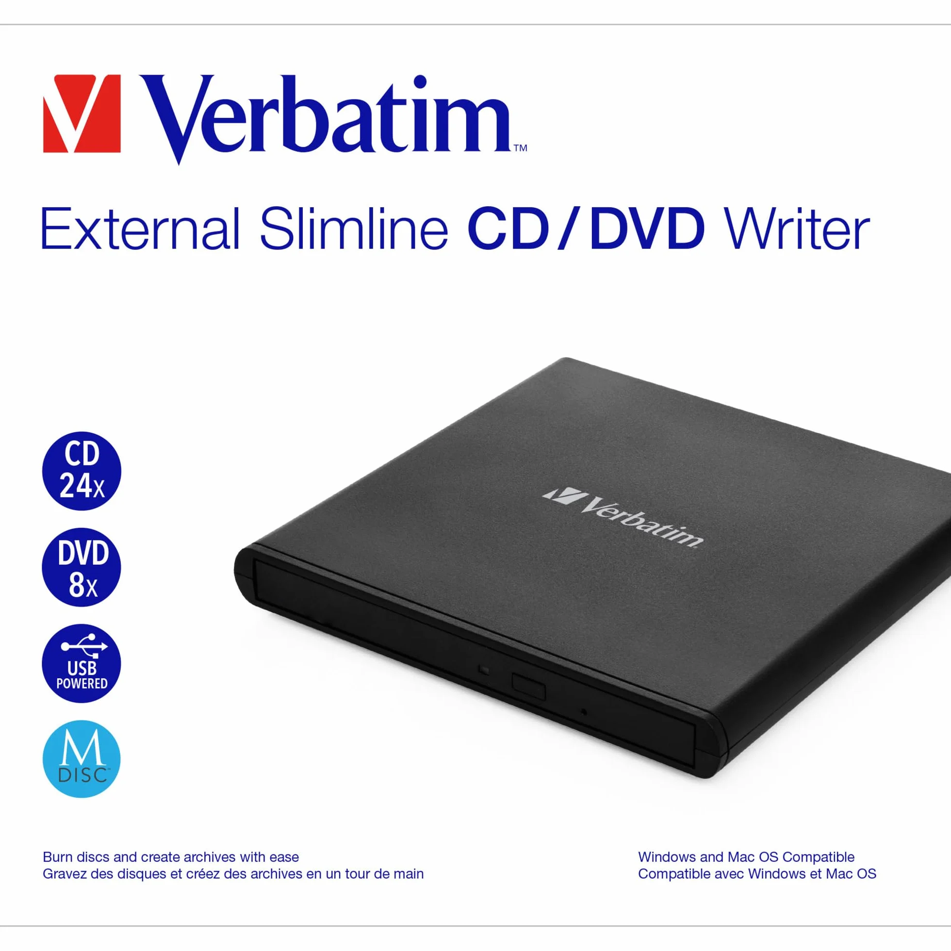 MOBILE DVD REWRITER USB 2.0 BLACK (LIGHT VERSION)
