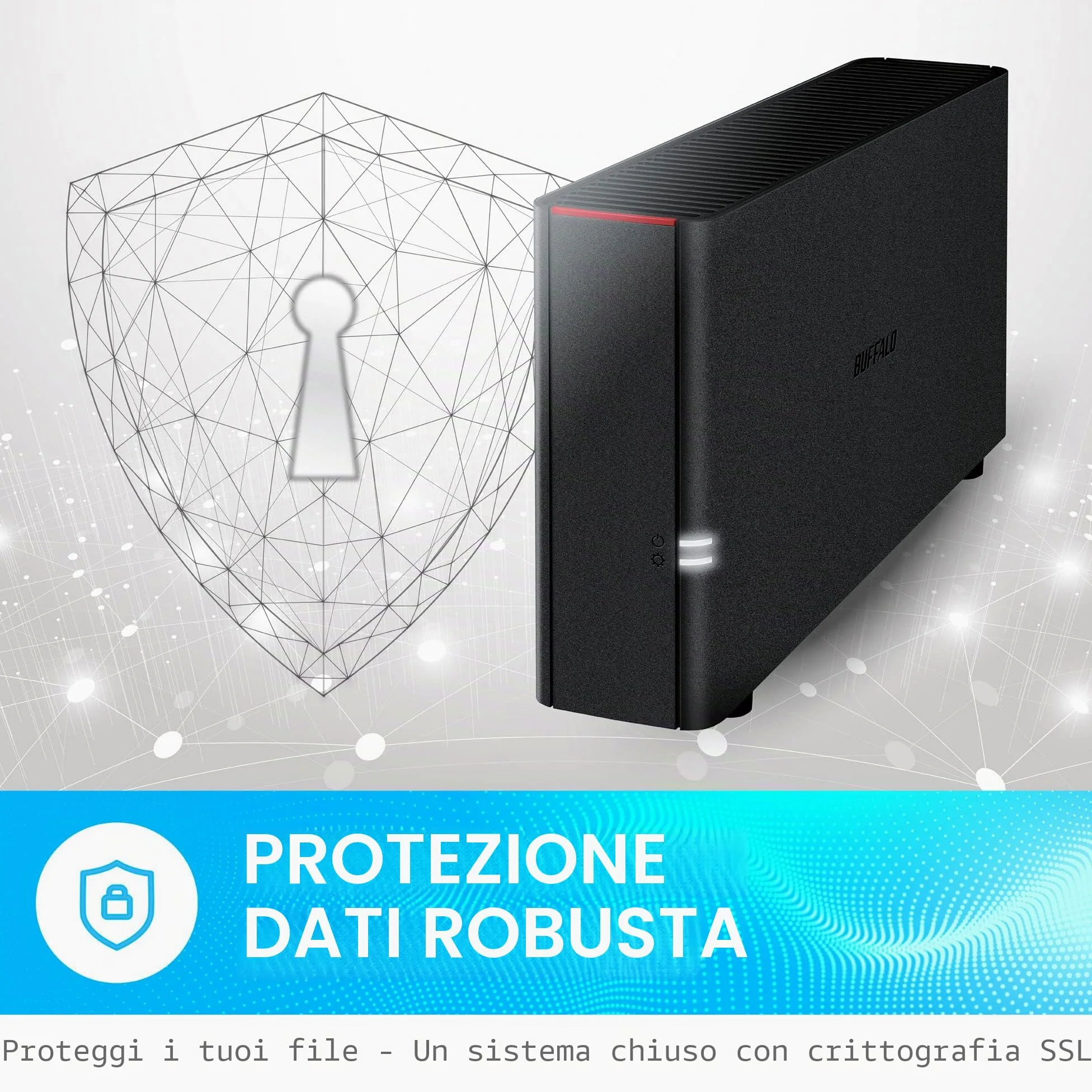 BUFFALO LinkStation 210 6TB 1-Bay NAS Network Attached Storage con HDD Hard Disk Incluso NAS Storage che funziona come Cloud domestico o dispositivo di archiviazione di rete per la casa
