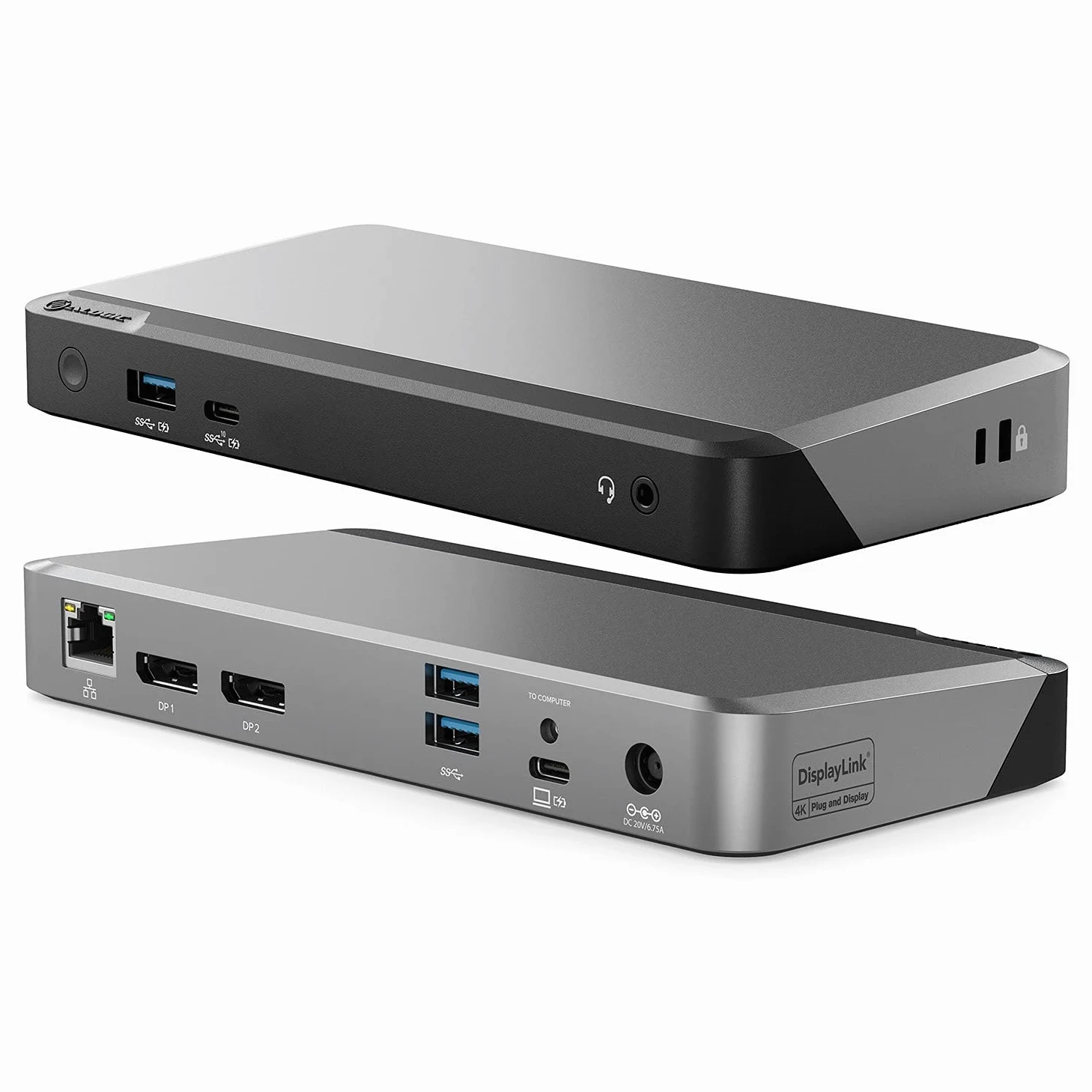 ALOGIC Dual 4K Display Universal Docking Station DX2 with 65W Laptop Charging for Mac and Windows,2x4K@60Hz DisplayPort, 1x USB-C 10G (with Fast Charging), 3x USB-A 5G, Audio, Gigabit Ethernet
