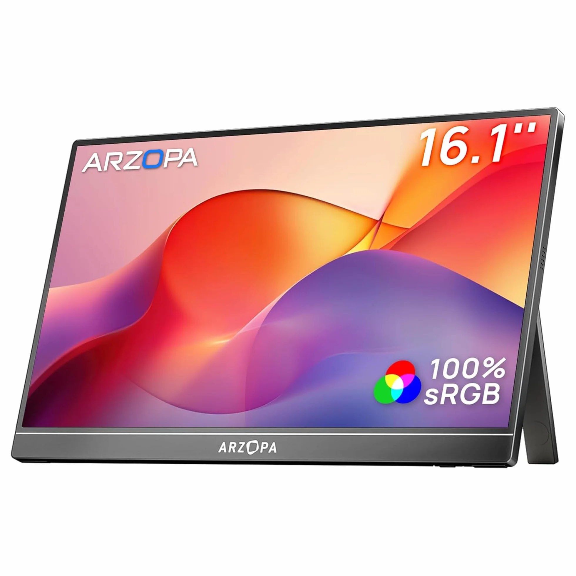 ARZOPA Monitor Portatile 16.1" IPS FHD 1080P HDR10 Ultra Sottile 9.3mm Altoparlanti Integrati Z1C