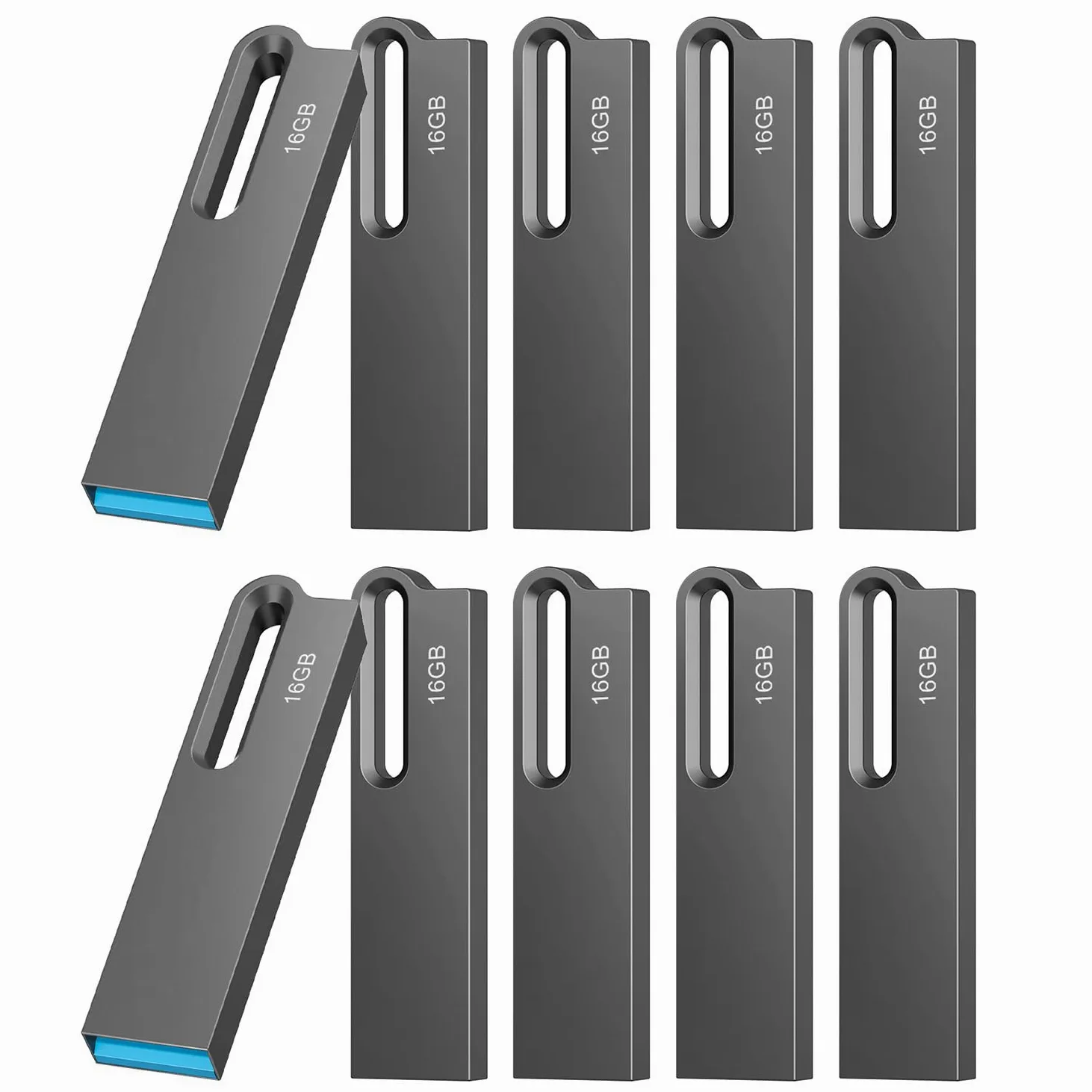 JOIOT Chiavetta USB 16 GB 10 Pezzi Pennetta USB Chiavetta USB 3.0 Pen Drive USB Flash Drive Chiavette Memoria USB Stick per Cellulare Tablet Computer Laptop MacBook
