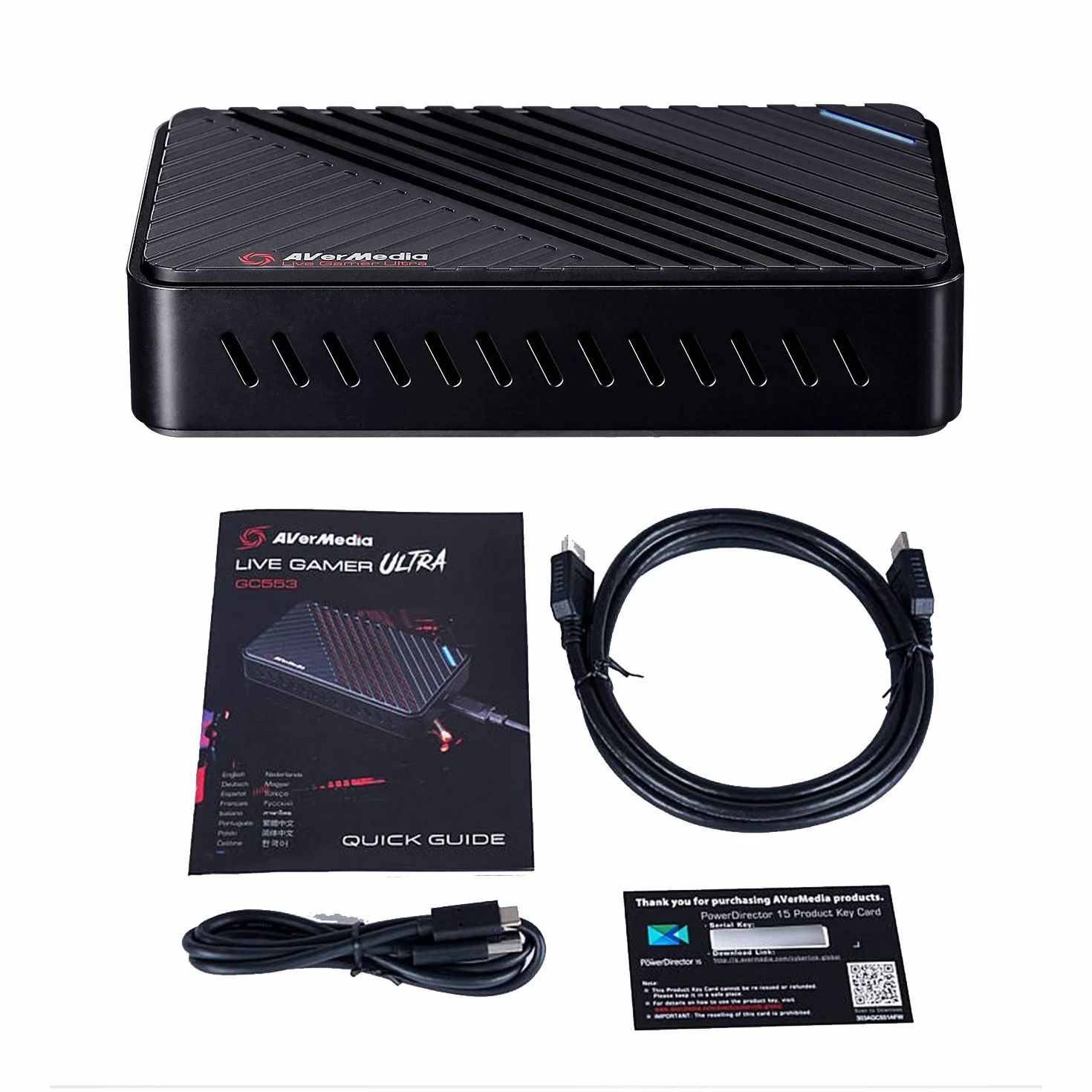 AVerMedia Live Gamer Ultra - Scheda di Acquisizione USB 3.1 per Streaming Videogiochi e Creazione Contenuti, Supporto VRR, HDR 2160p60, Pass-Through HDMI - GC553