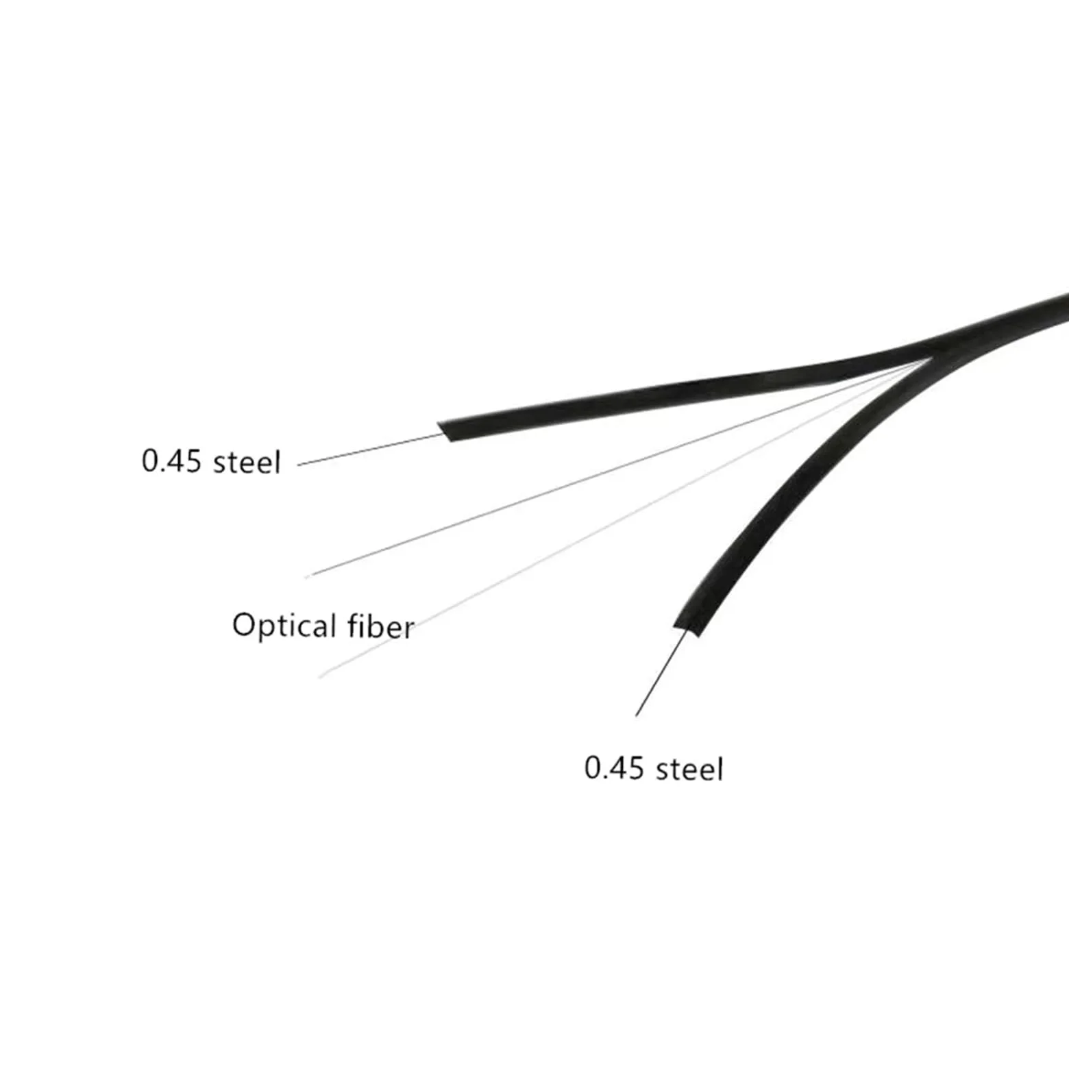 Cavo in fibra ottica FTTH Drop G652D monomodale LC-LC da 10 m a 500 m, 2 core e 2 acciai, for interni, cavo jumper da 100 m a 150 m(100m black)