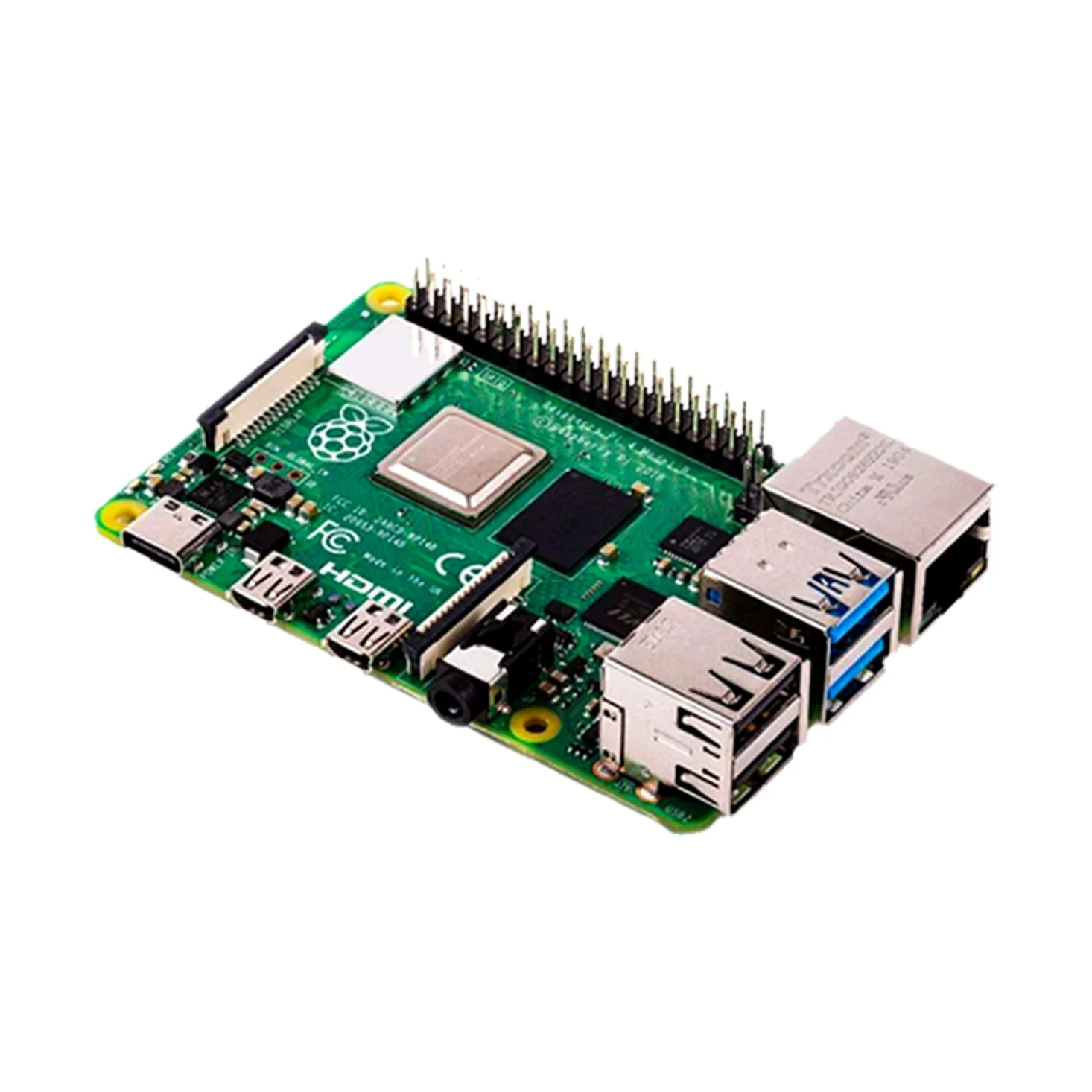sb components Raspberry Pi 4 Basic Starter Kit (Raspberry Pi 4 Model B, custodia protettiva, alimentatore e scheda MicroSD da 32 GB) trasparente Clear Case 2GB RAM