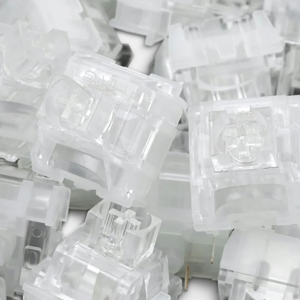 TTC Frozen Silent V2 Switch, Interruttore Per Tastiera Meccanica Lineare Silenziosa Prelubrificata RGB Trasparente(90PCS)