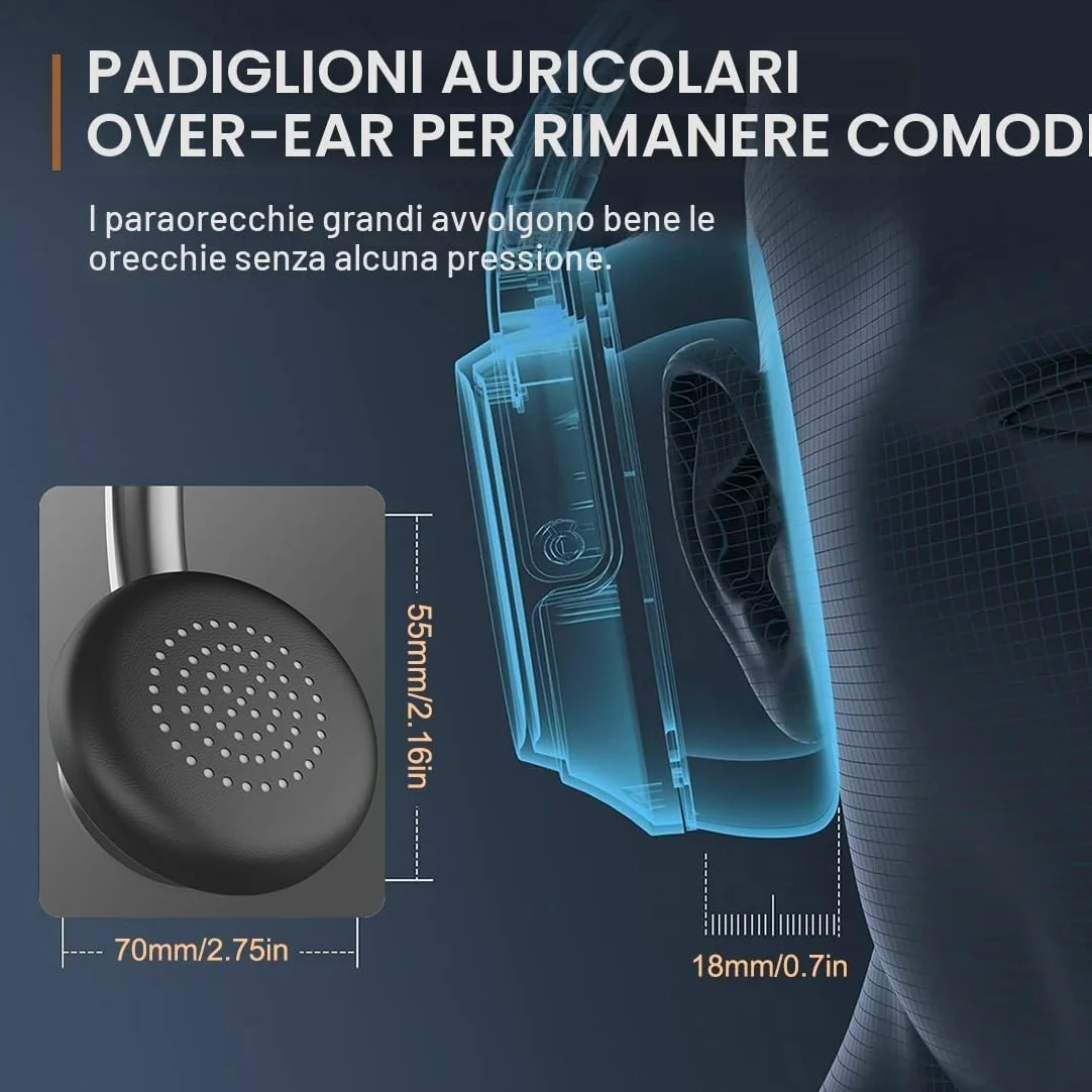 Wantek Cuffie USB con microfono per PC portatile, con cancellazione del rumore, regolabili, per ufficio e lavoro