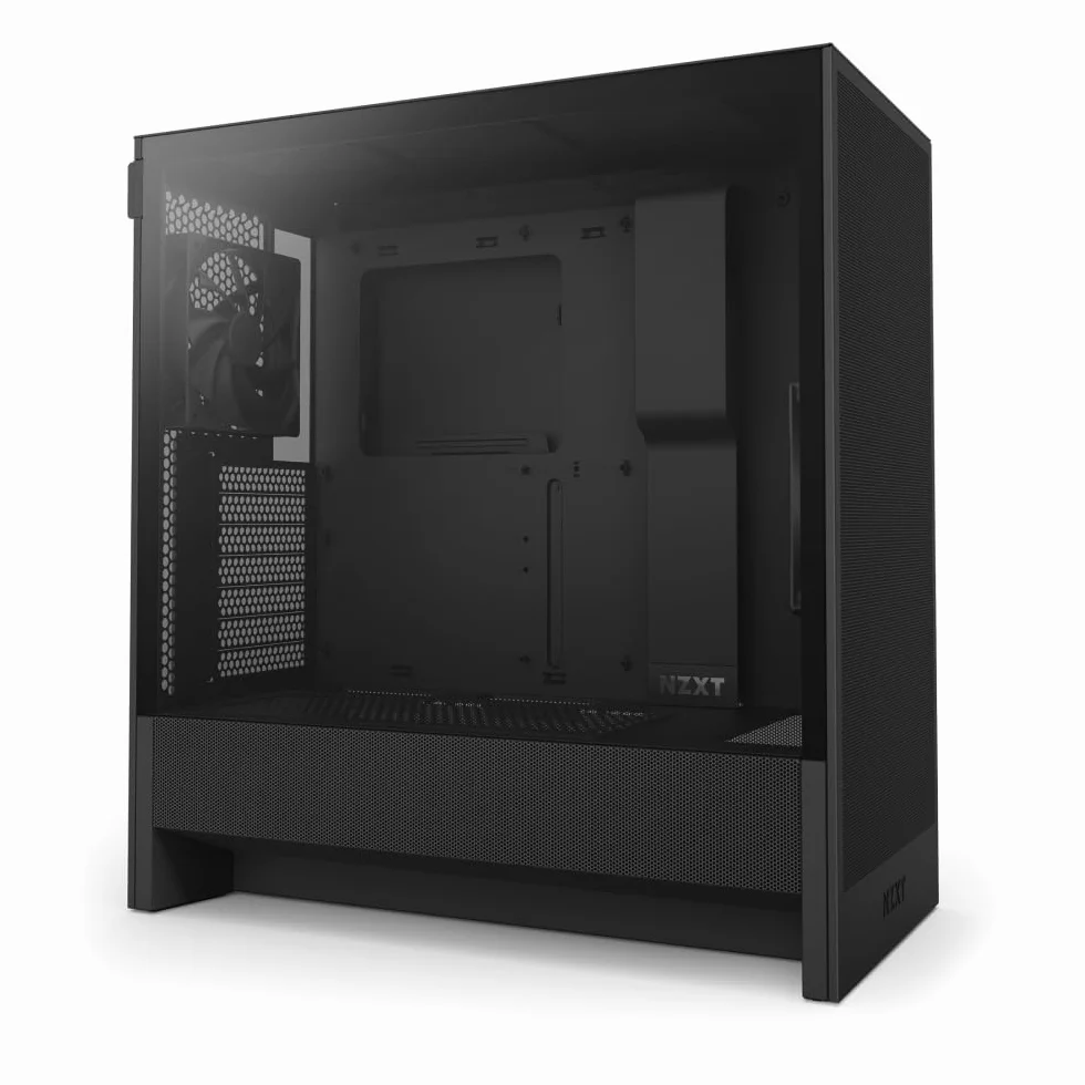 NZXT H5 Flow - Case per PC da gaming mid-tower ATX compatto - Flusso d'aria elevato - 2 ventole da 120 mm incluse - Supporto per radiatori da 360 mm (anteriore) e 240 mm (superiore) - Nero