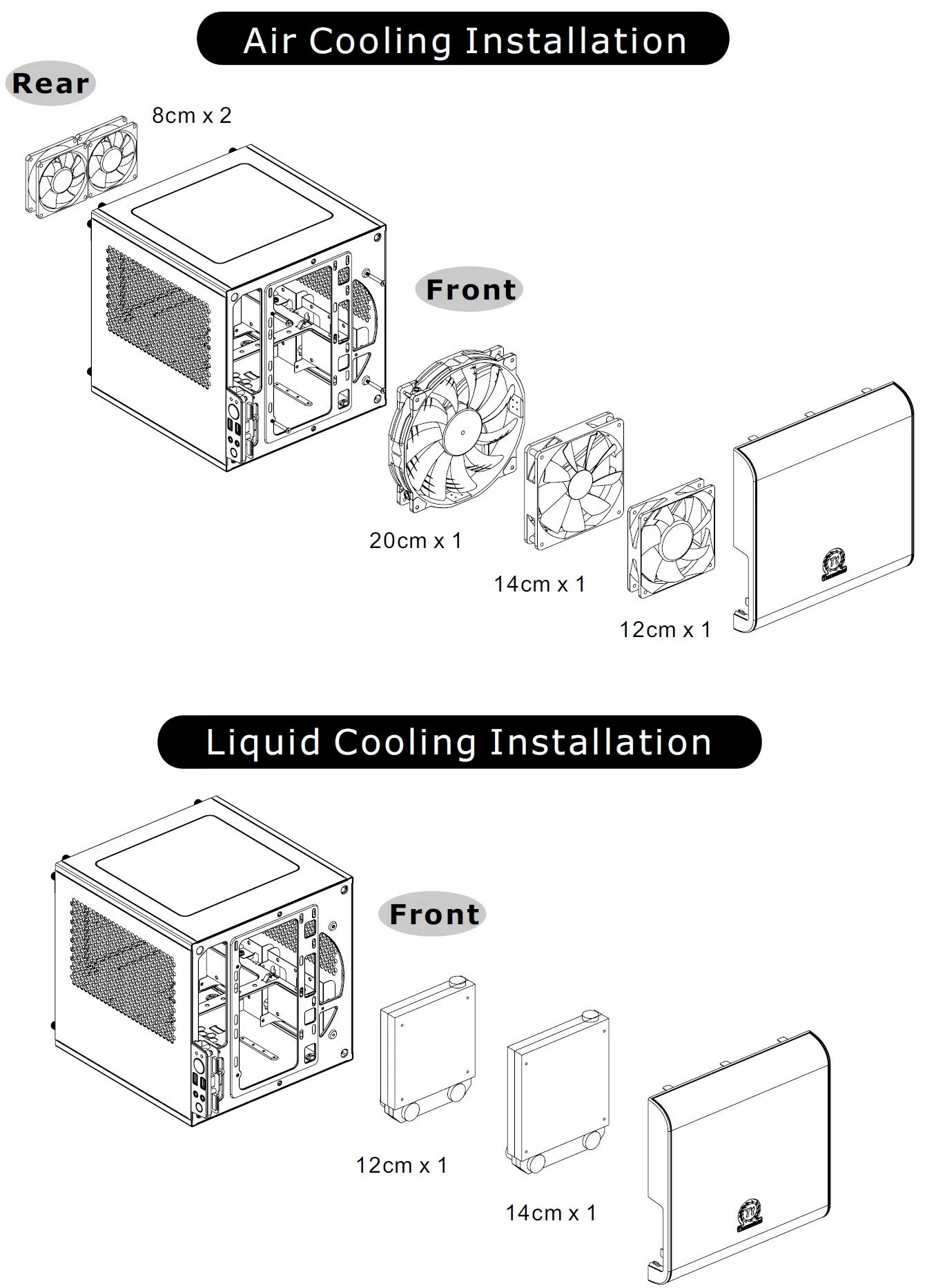 Thermaltake Core V1 vane portacomputer Cubo Nero