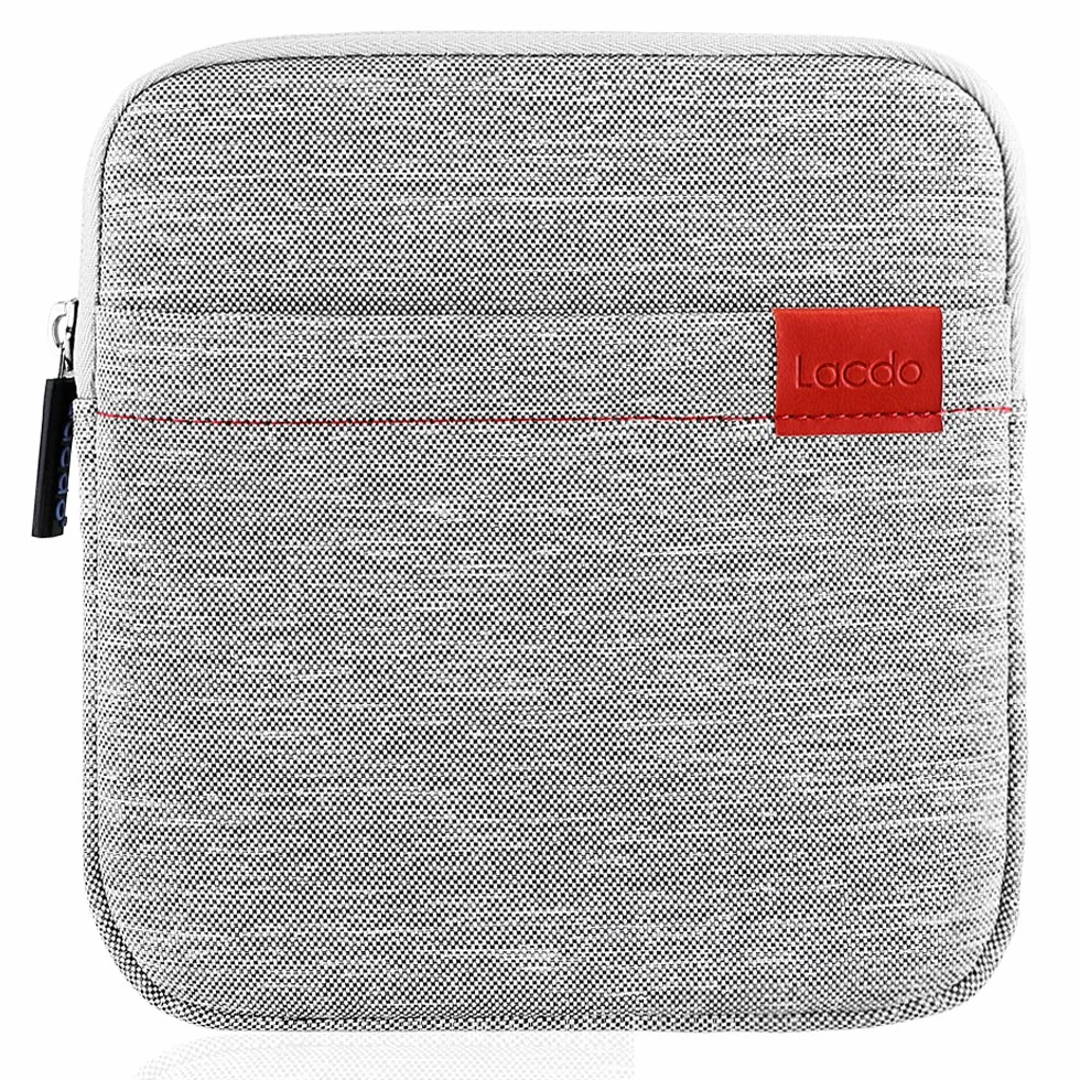 Lacdo Custodia Porta CD-DVD Borsa per HP Unità, Asus ZenDrive, Dell DW316, LG Samsung Apple Md564zm USB 2.0 SuperDrive Masterizzatore Blu-ray Portable Disco Rigido Antiurto e impermeabile, Grigio