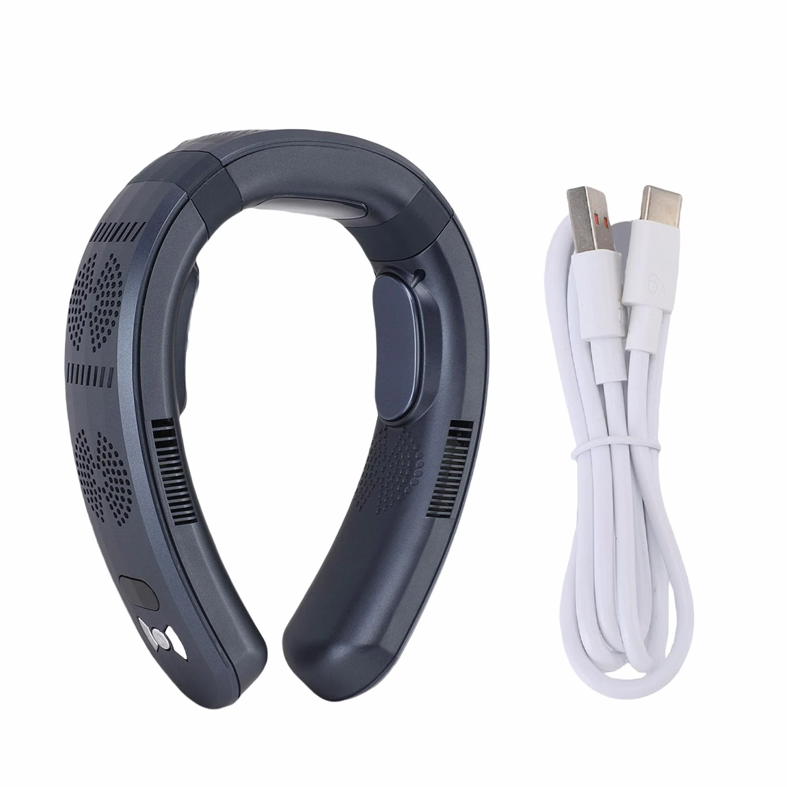 Fabater Ventilatore da Collo, Ventilatore Portatile Ricaricabile a 3 velocità di Raffreddamento e Riscaldamento, Personale con Funzionamento Silenzioso Batteria da 10000 MAh per Casa Ufficio
