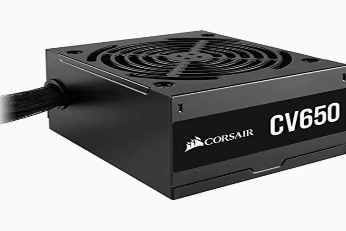 Corsair CV650 80 PLUS Bronze Non Modulare ATX 650 Watt Alimentatore, Alimentazione Continua a Piena Potenza, Ventola a Bassa Rumorosità con Controllo Termico 120 mm, Alloggiamento Compatto, EU, Nero