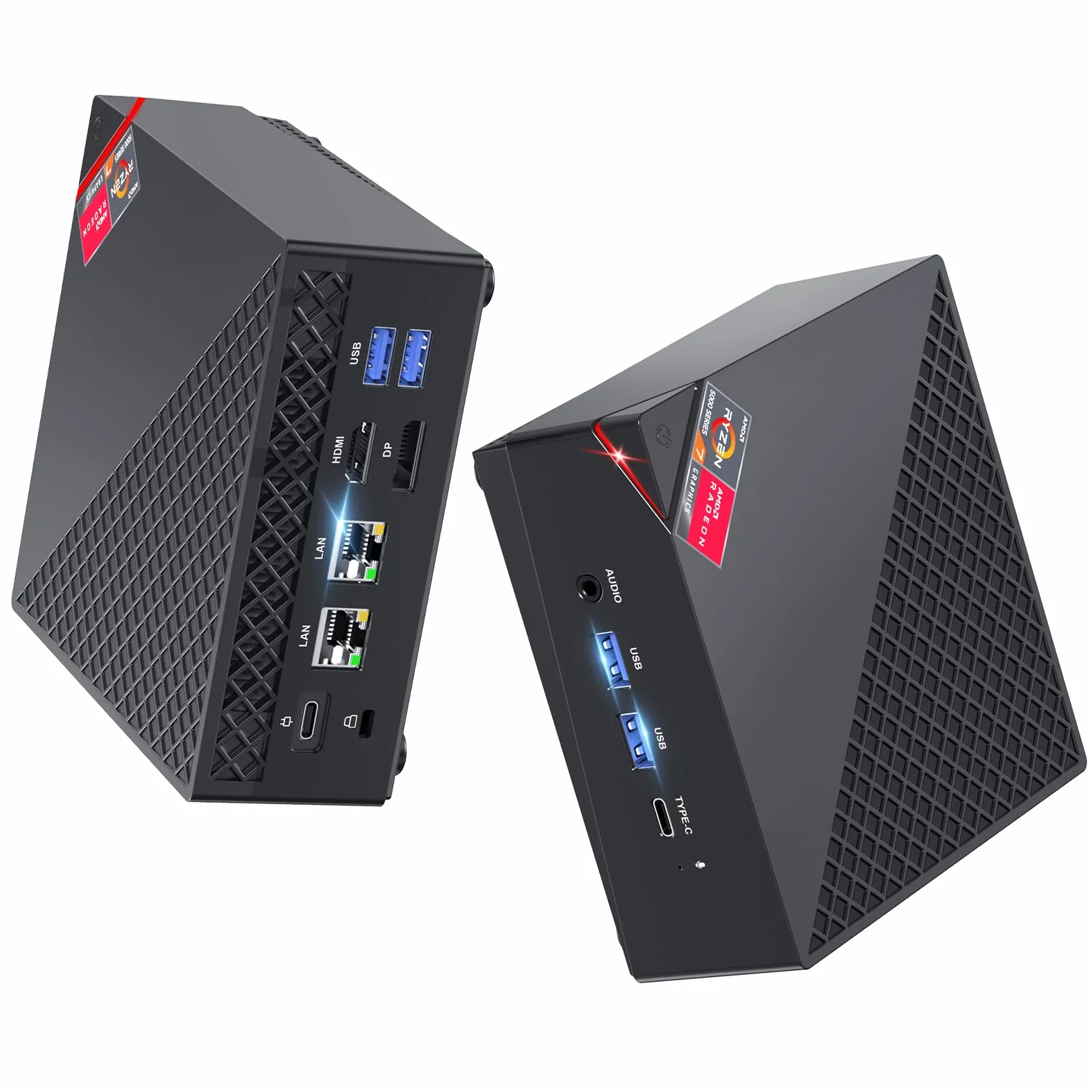 ACEMAGICIAN AM06PRO Mini PC AMD Ryzen 7 7730U 16GB DDR4 512GB M.2 SSD Radeon Vega 8 Dual Ethernet Wi-Fi 6 Type-C