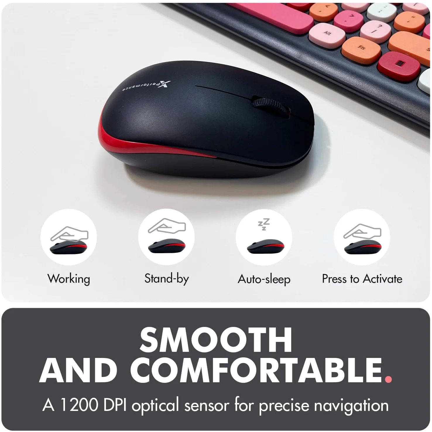 BIIOONES Mouse USB Cablato, 1000 DPI, Mouse Ambidestro, Compatibile con PC/Mac/Laptop-413