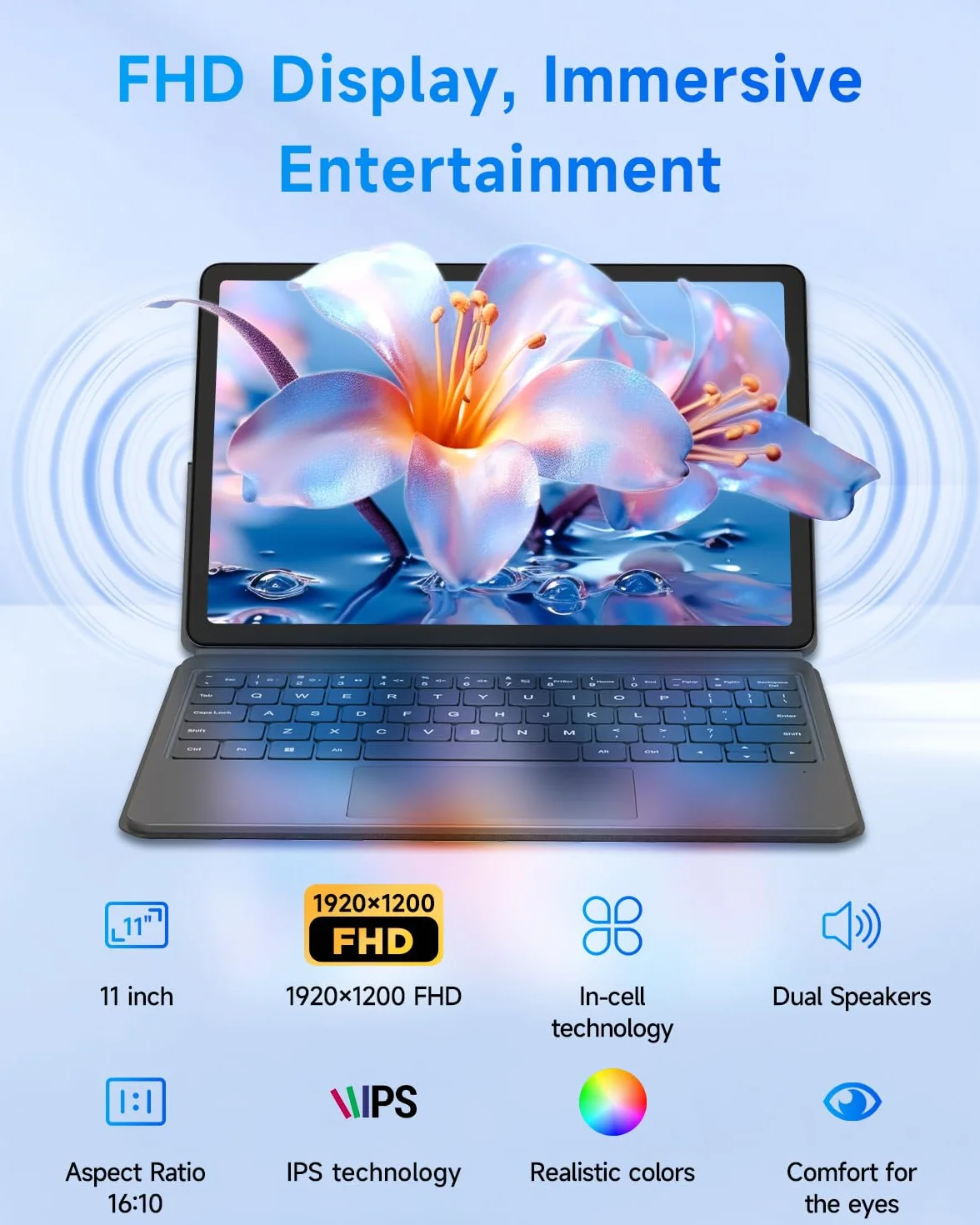 BNCF NewBook 11 2-in-1 Laptop Tablet N150 12GB RAM 512GB SSD Win 11 Pro 11" Touch FHD Micro HDMI