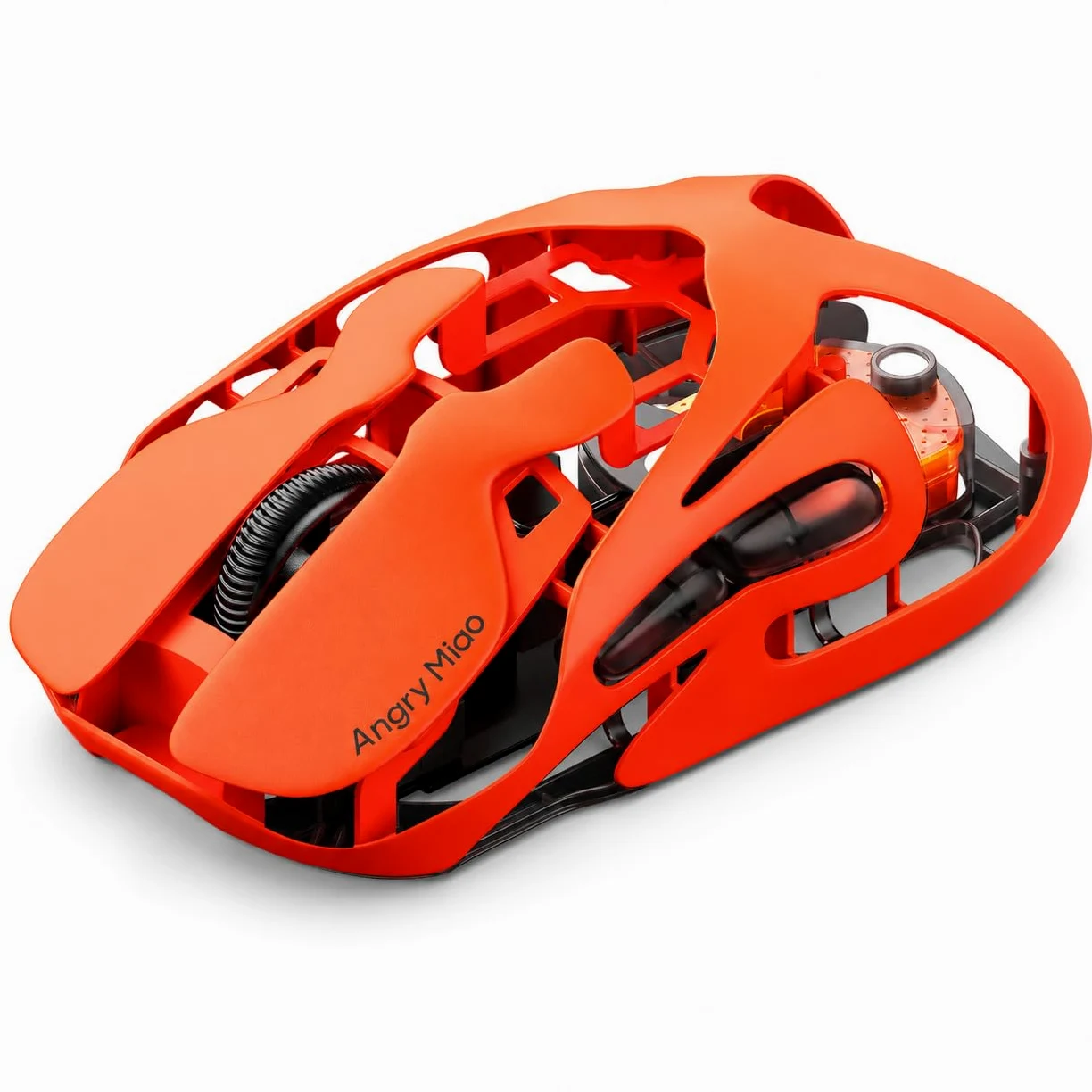 AM Infinity Gaming Mouse wireless - Arancione Blaze, design in metallo ultraleggero da 49 g, sensore PAW3950 da 30000 DPI, doppio polling 8K, batteria sostituibile a caldo, mouse da gioco Tri-Mode