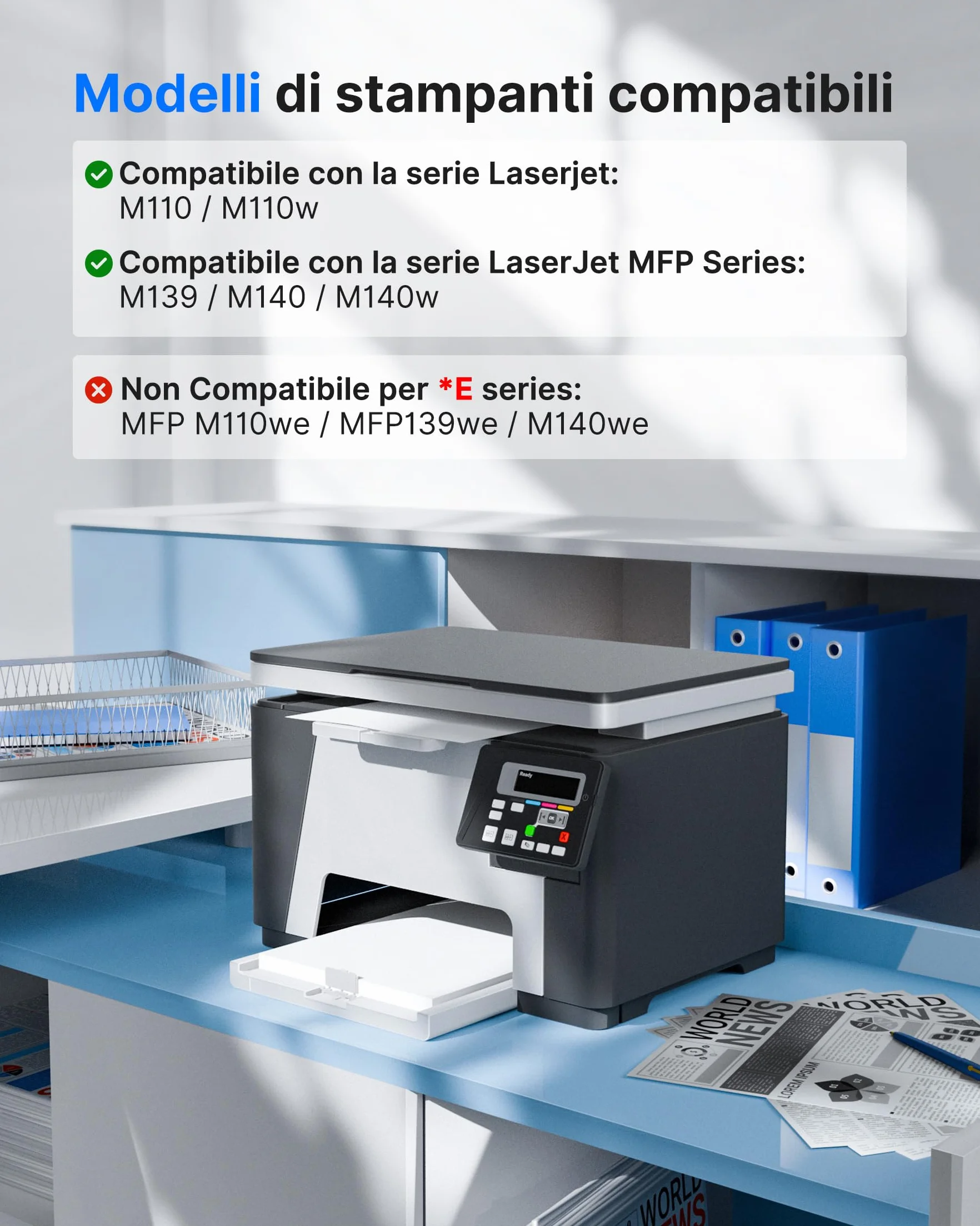 GPC Image 142A Toner Con Chip Compatibili per HP Laserjet M140w per HP 142A W1420A 142X W1420X per Laserjet Pro M110w M110 M139 M139w (1 Nero)