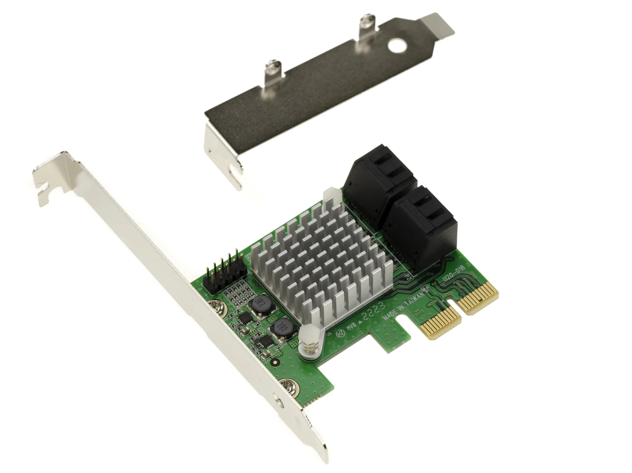 KALEA-INFORMATIQUE Scheda PCI Express PCIe x2 con 4 porte SATA. Chipset Marvell 88SE9230 Hardware Raid 0 1 10