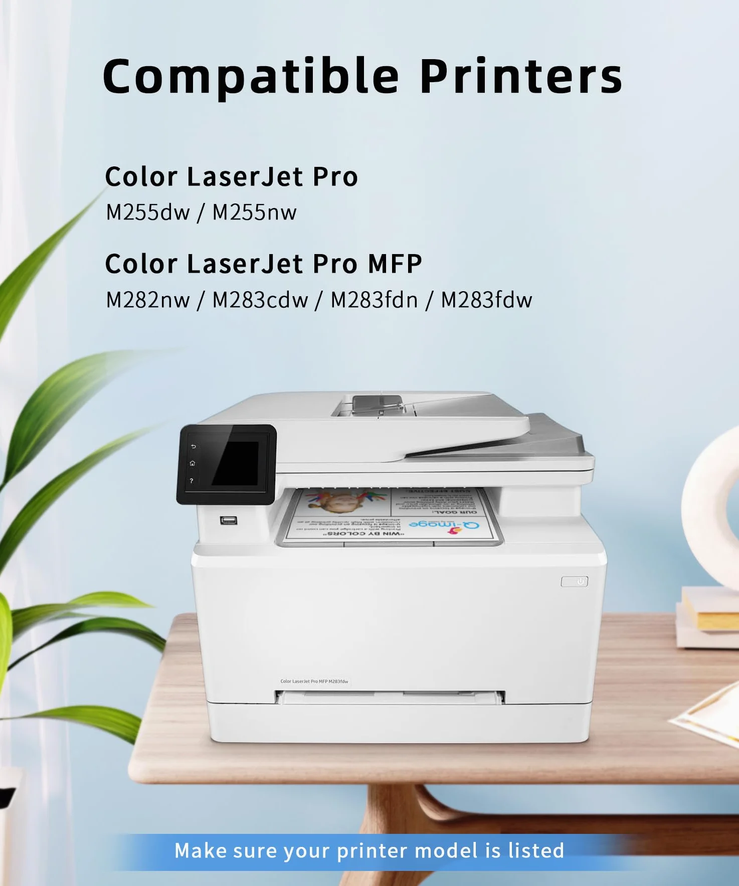 Cartucce toner 206A 206X M283fdw, confezione da 4, ricambio per stampanti HP 206A 206 A 206X da utilizzare con stampanti Color Laserjet Pro MFP M283fdw M283cdw Laserjet Pro M255dw M255nw