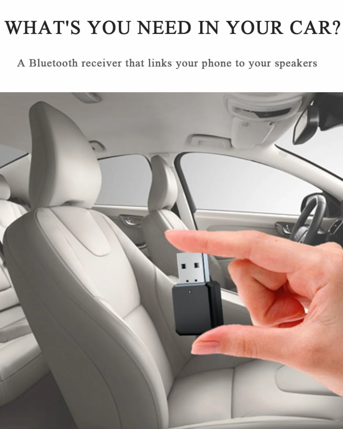 Nuovo ricevitore Bluetooth USB per auto 2025 5.1 con AUX da 3,5 mm, interfaccia USB Plug and Play, microfono integrato, doppia connessione per auto/PC/TV/altoparlanti cablati