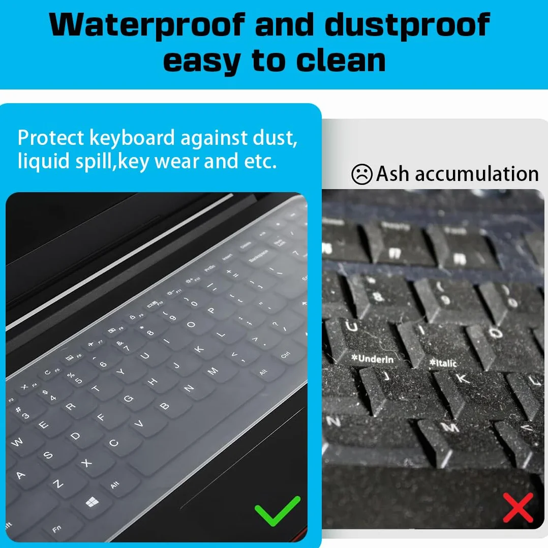 JEYORZY 3 Pezzi 365 * 135mm Copritastiera Pc Pellicola Protettiva Compatible, Pellicola Protettiva Universale, Copri Tastiera Pc Lavabile E Riutilizzabile, per MacBook