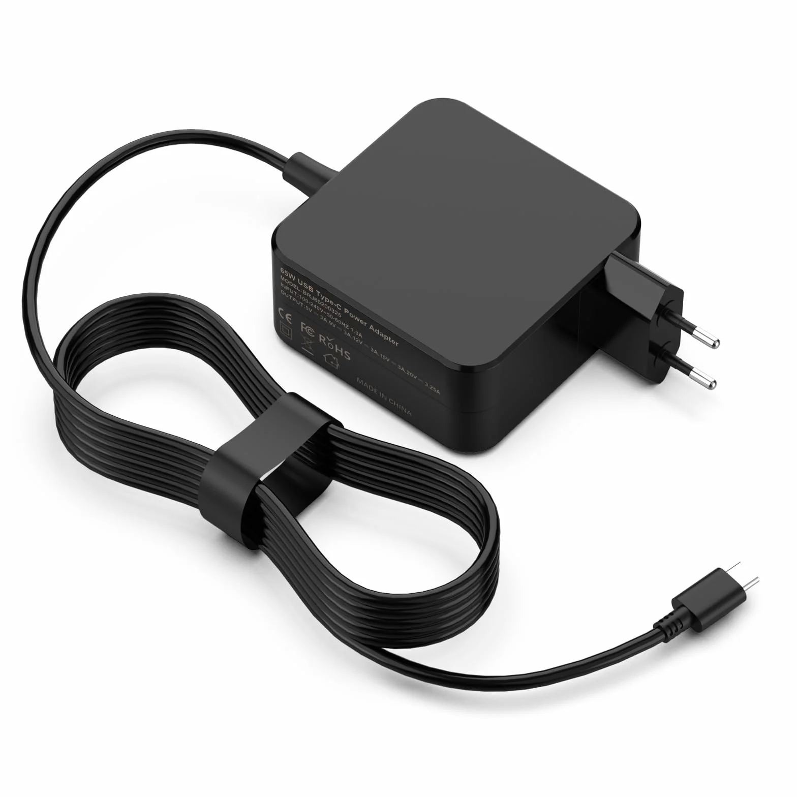 BIUBOTY Alimentatore USB C 65W 20V 3.25A Compatible con Macbook Pro/Air, HUAWEI Matebook, Lenovo Thinkpad Yoga, Xiaomi Air, HP ChromeBook, ASUS ZenBook caricatore per computer USB C