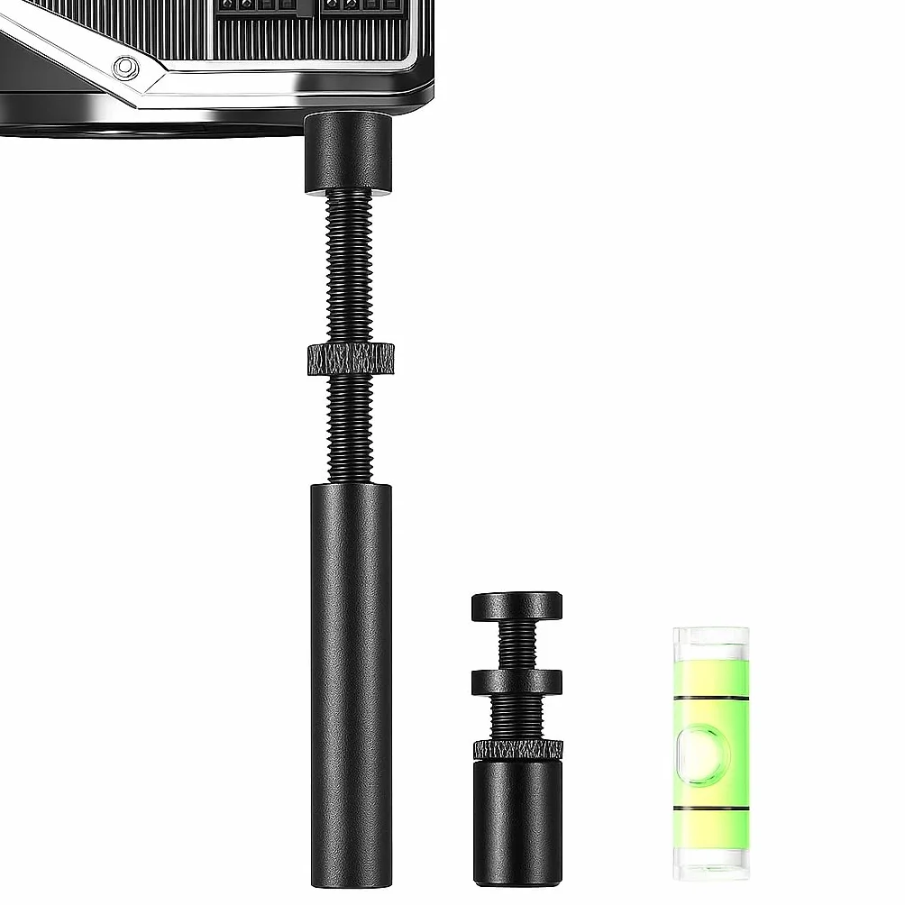 2 supporti GPU, supporto per schede grafiche regolabili con base magnetica, supporto in alluminio in due dimensioni 26-50 mm e 72-120 mm, supporto SAG per computer desktop. Supporto per scheda grafica