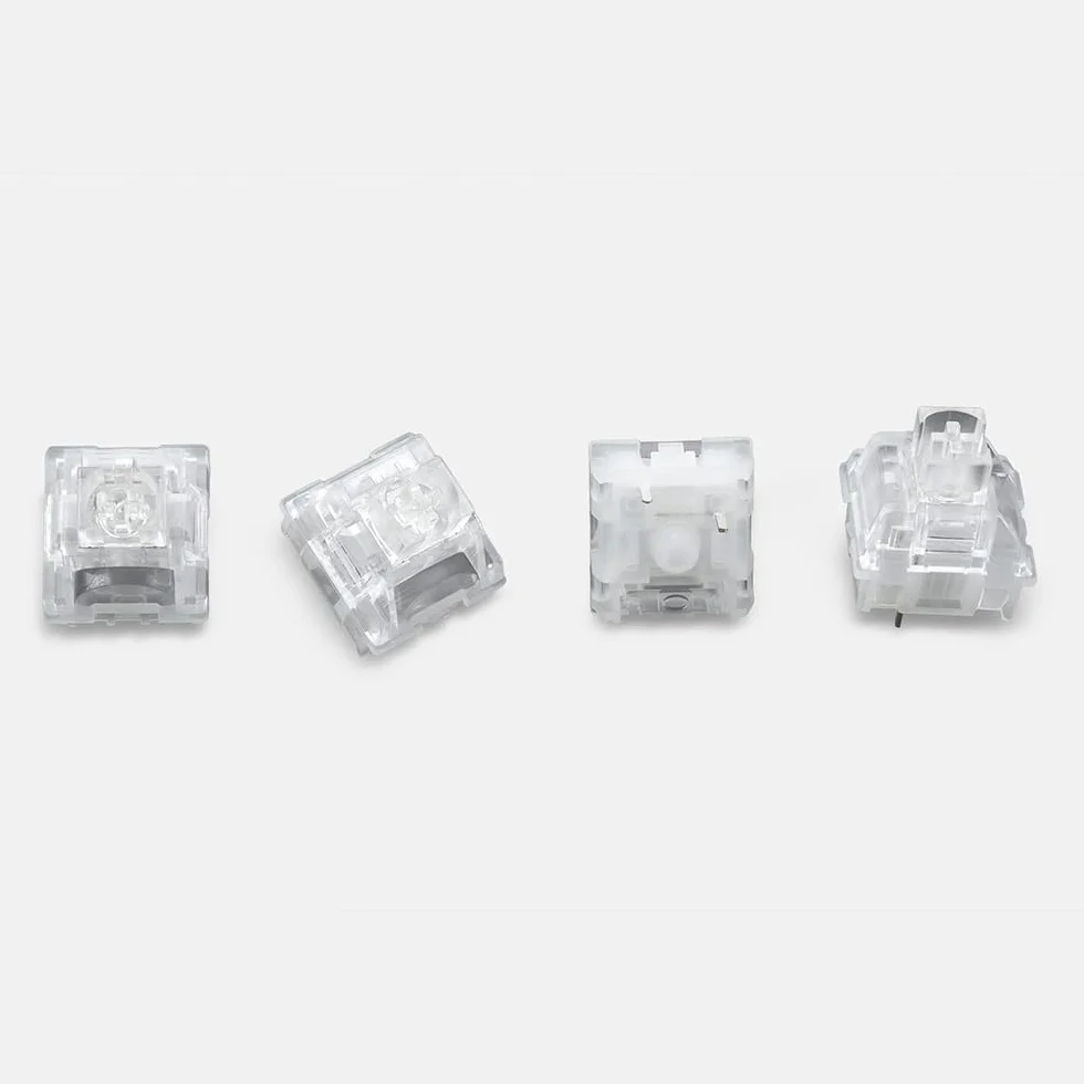 TTC Frozen Silent V2 Switch, Interruttore Per Tastiera Meccanica Lineare Silenziosa Prelubrificata RGB Trasparente(90PCS)