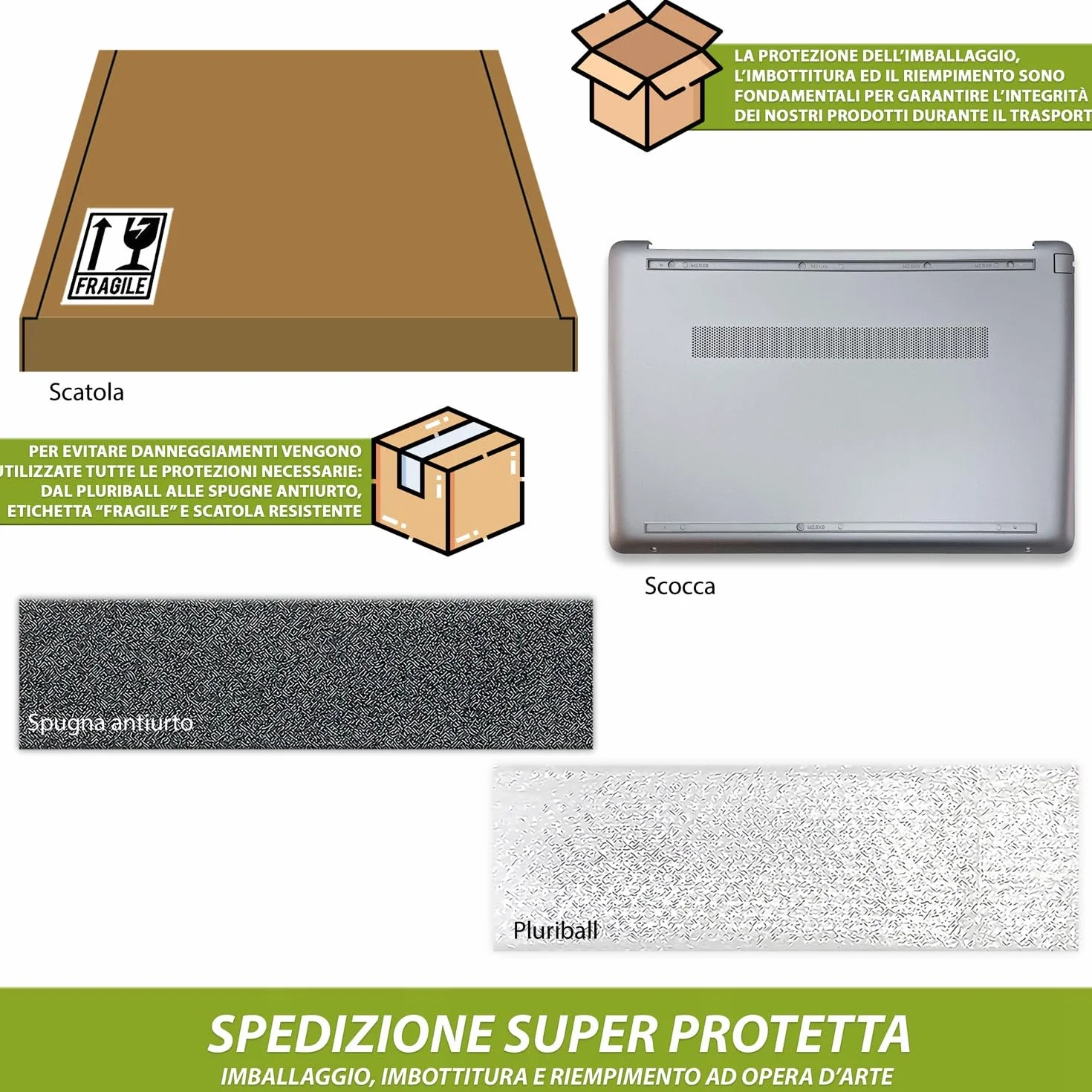 new net - Scocca Inferiore Cover Bottom Case Chassis Compatibile con HP 15-DW, 15-gw, 15s-Dr, 15s-du, 15s-dy, 15s-gr, 15s-GU, 15t-DW, 15z-gw Silver