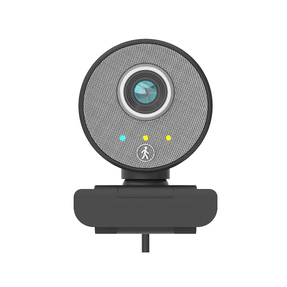 Midland – Webcam PC Follow-U con Microfono Integrato, 360° Cam con Live Tracking, Videocamera Full HD per Streaming, Podcast e Videoconferenze, Compatibile con Tutti i Dispositivi con USB
