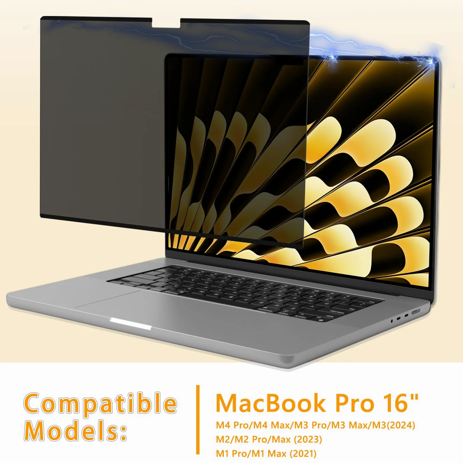 Magnetica Pellicola Privacy per MacBook PRO 16 Pollici (2026–2021 M5/M4/M3/M2/M1 PRO Max), Filtro Antiriflesso Anti-Luce Blu, Anti-Spia Privacy Filter per Apple Mac 16"
