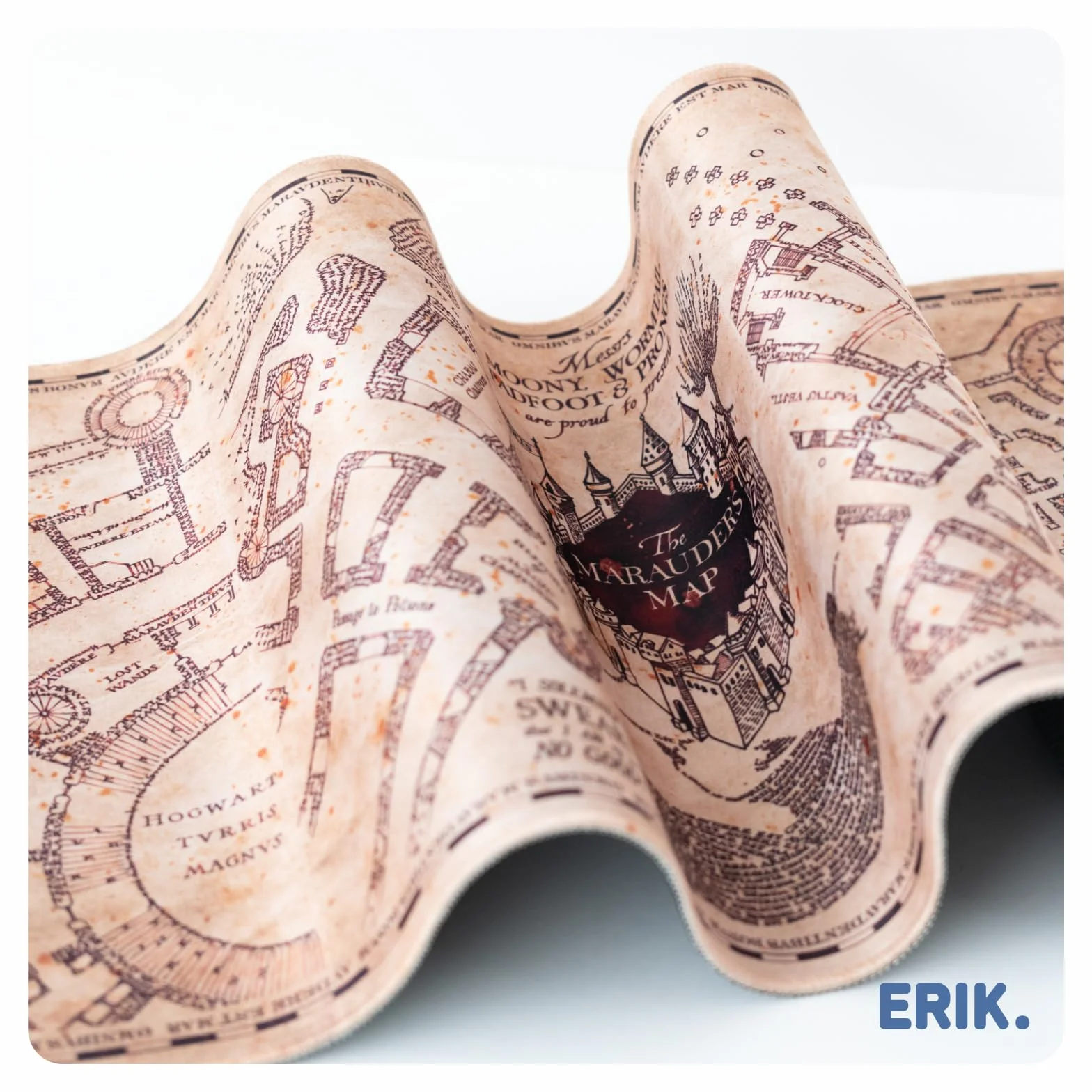 Grupo Erik Tappetino Mouse Harry Potter XXL, Mappa del malandrino - Tappetino Scrivania Impermeabile e Antiscivolo 80x35cm | Mousepad, Accessori Gaming per Scrivania