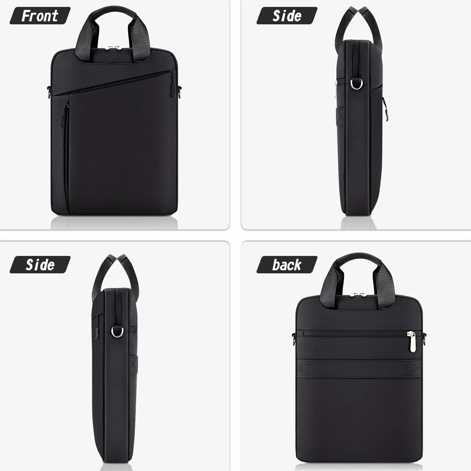 Borsa Porta PC Laptop Portatile per Tablet Custodia14 Pollici MacBook Pro M4 M3 M2 M1(2024-2021)/13,6 Pollici MacBook air M4 M3 M2, borsa Porta Notebook Computer Tracolla, Nero