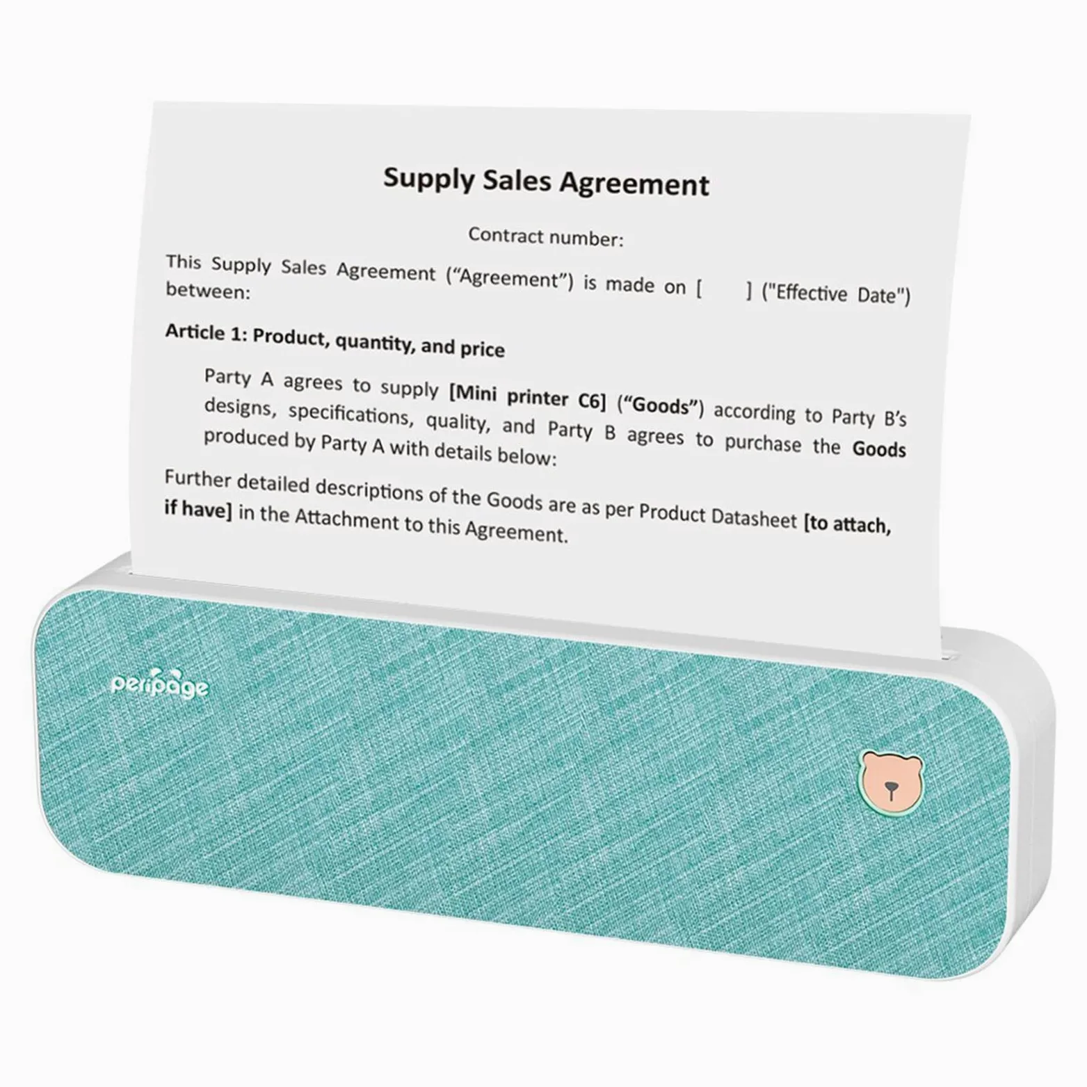 Stampante per carta A4 Stampante wireless a trasferimento termico diretto Mini stampante fotografica portatile da 210 mm Connessione USB BT con 1 rotolo Supporto per carta termica Larghezza