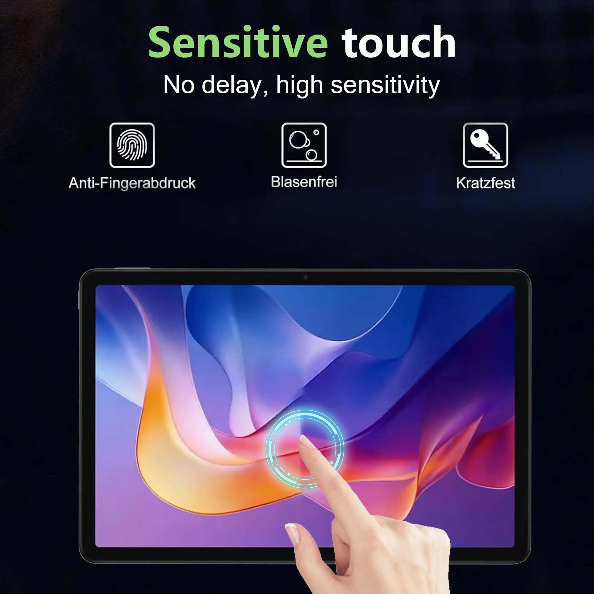 Fitudoos Vetro temperato Pellicola Protettiva per Xiaomi Redmi Pad 2/Pad 2 Play 11 Pollici 2025, 2 pezzi