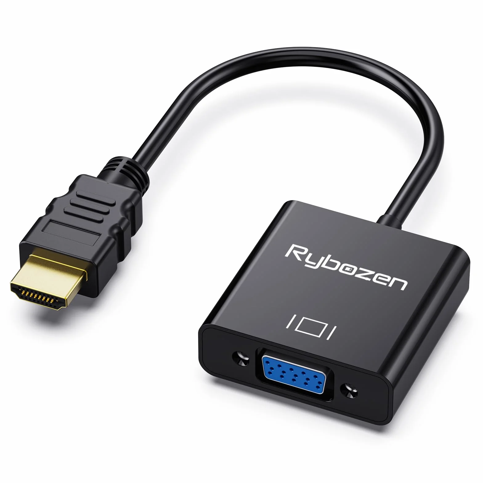 Adattatore da HDMI a VGA maschio-femmina placcato oro per PC, monitor, proiettore, HDTV