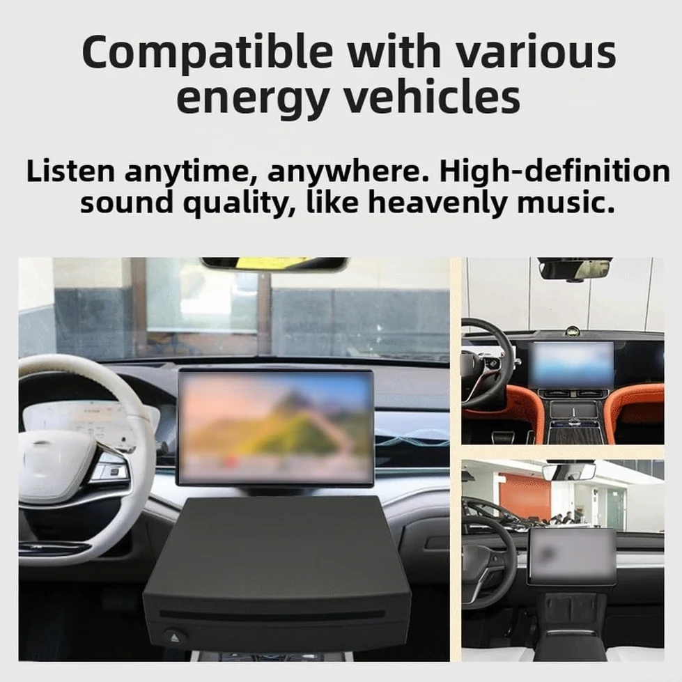 Lettore CD esterno per auto con ingresso AUX USB per musica senza perdita di dati, disco compatto in ABS per sistemi audio auto, 14,8 cm