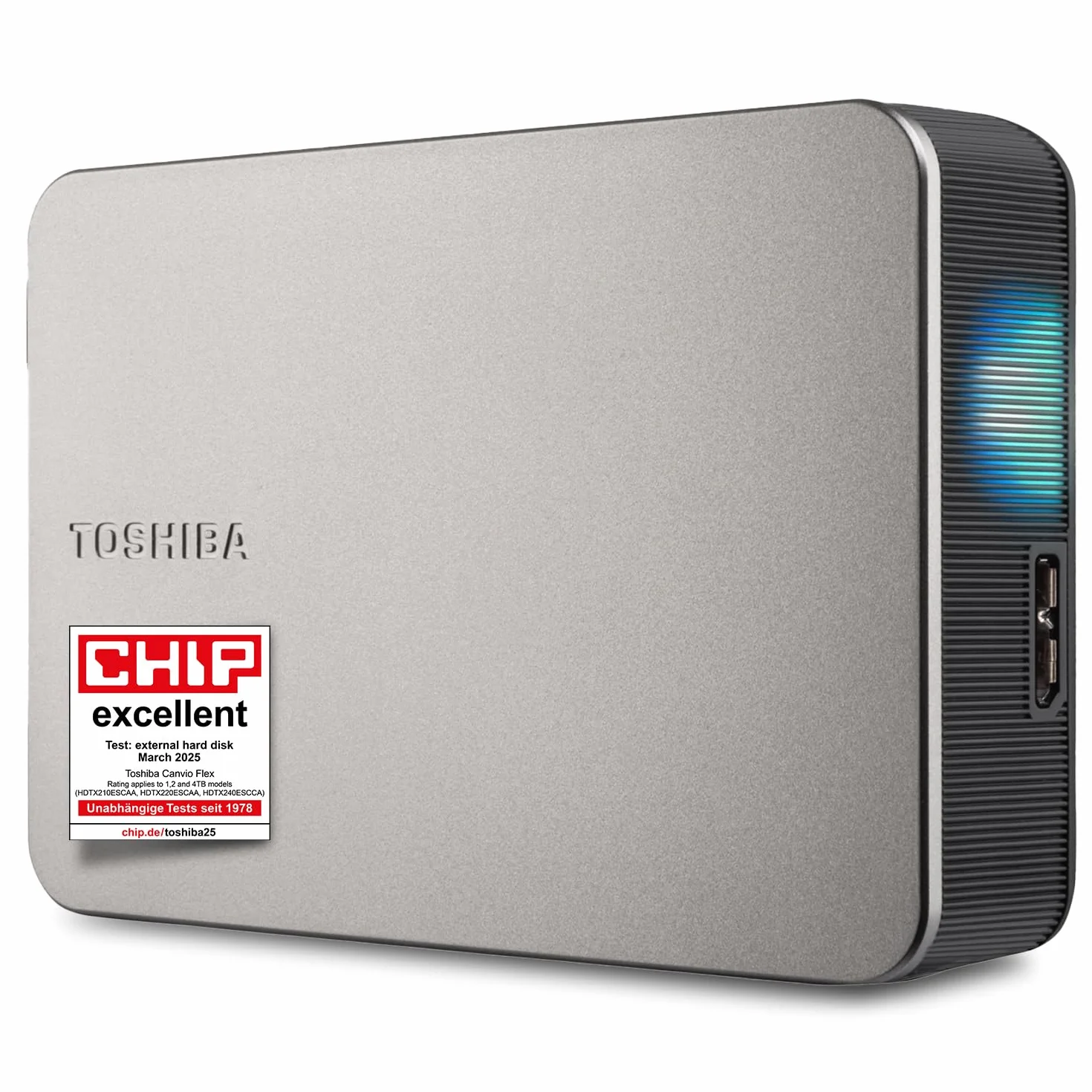 Toshiba Canvio Flex disco rigido esterno 4 TB USB tipo A 3.2 Gen 1 [3.1 Gen 1] Argento (Toshiba Canvio Flex 4TB Warm Silver)