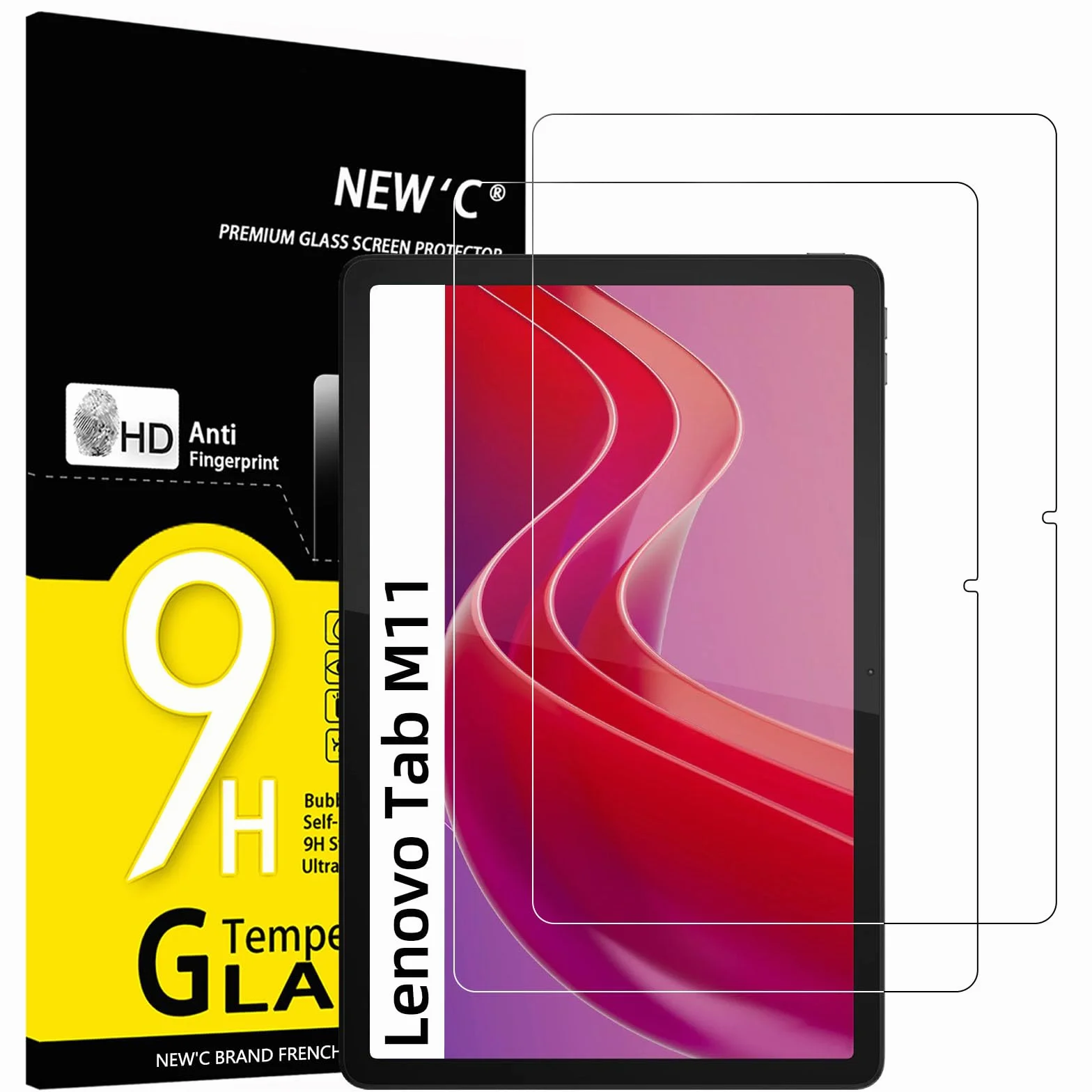 NEW'C 2 Pezzi Pellicola Protettiva Vetro Temperato per Lenovo Tab M11 11 Pollici 9H 0,33mm