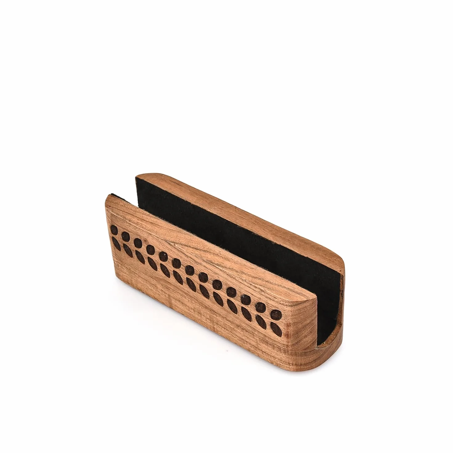 Supporto verticale in legno di acacia naturale per laptop e tablet, elegante organizer da scrivania per Apple, Microsoft, dispositivi di gioco (20,3 x 5,8 x 6,3 cm)