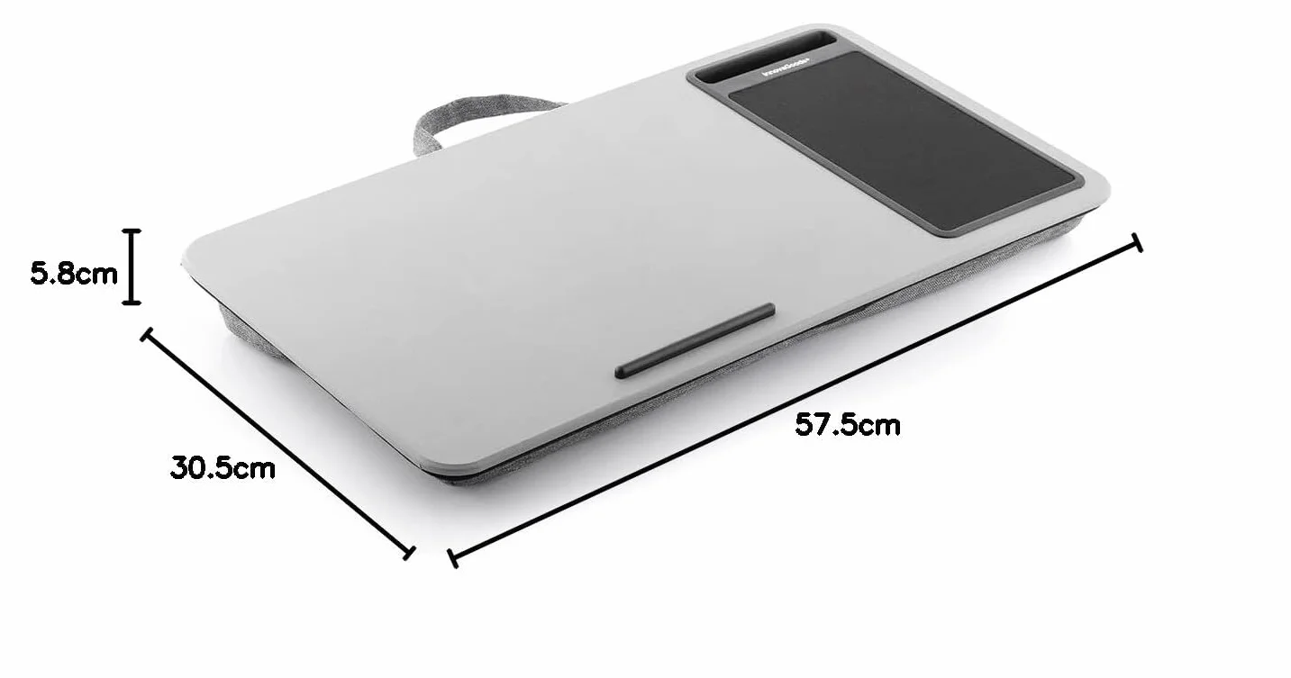 InnovaGoods® Scrivania portatile per computer con cuscino XL Deskion, lavora o studia comodamente ed ergonomicamente, con un design da scrivania e cuscino XL, ideale per casa e ufficio.