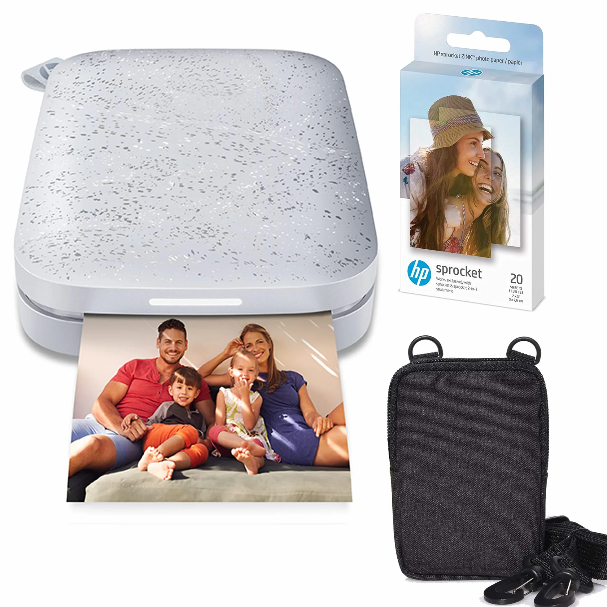 HP Sprocket Stampante Fotografica Istantanea Portatile 2x3 Pollici Bianca Zink Carta