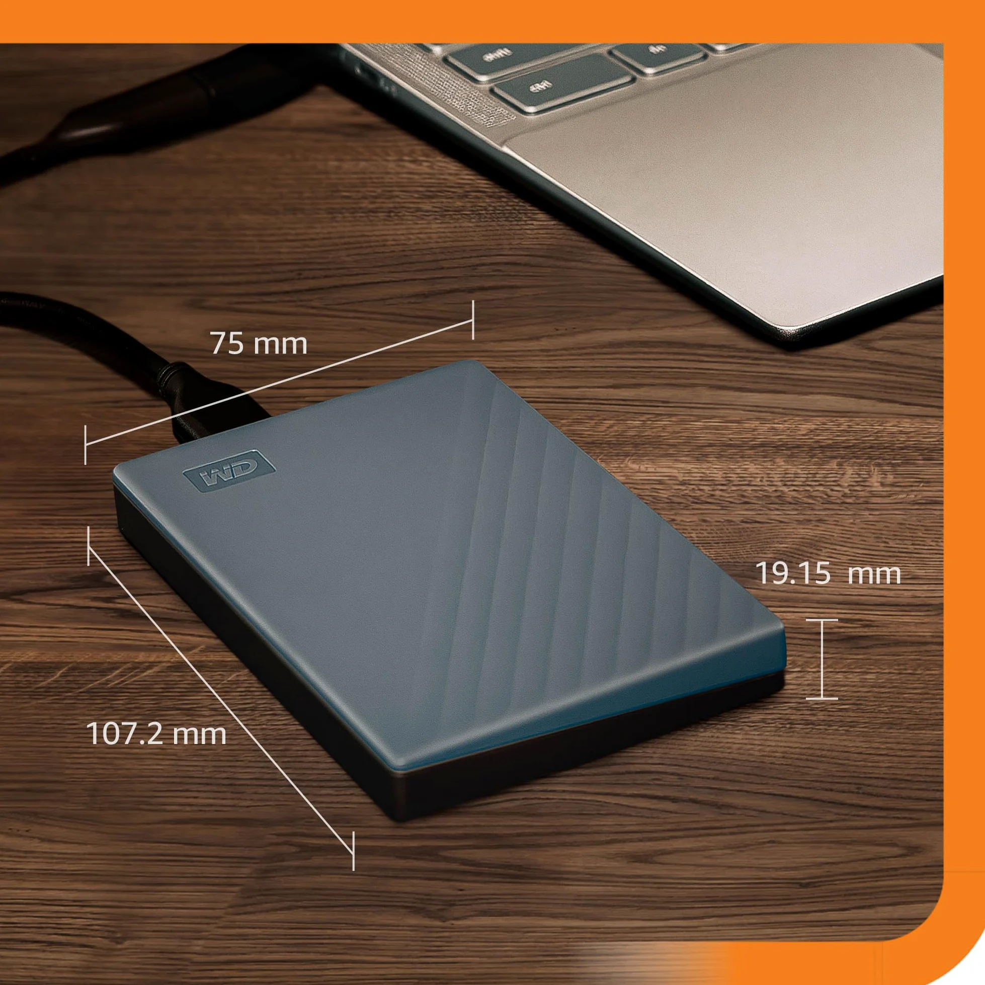 WD 5TB My Passport Compatibile con USB-C, HDD Portatile, USB 3.2 Gen 1/USB 3.0, Protezion con password, Software per la gestion e il backup, Formatto per Windows, ChromeOS and MacOS, Grigio
