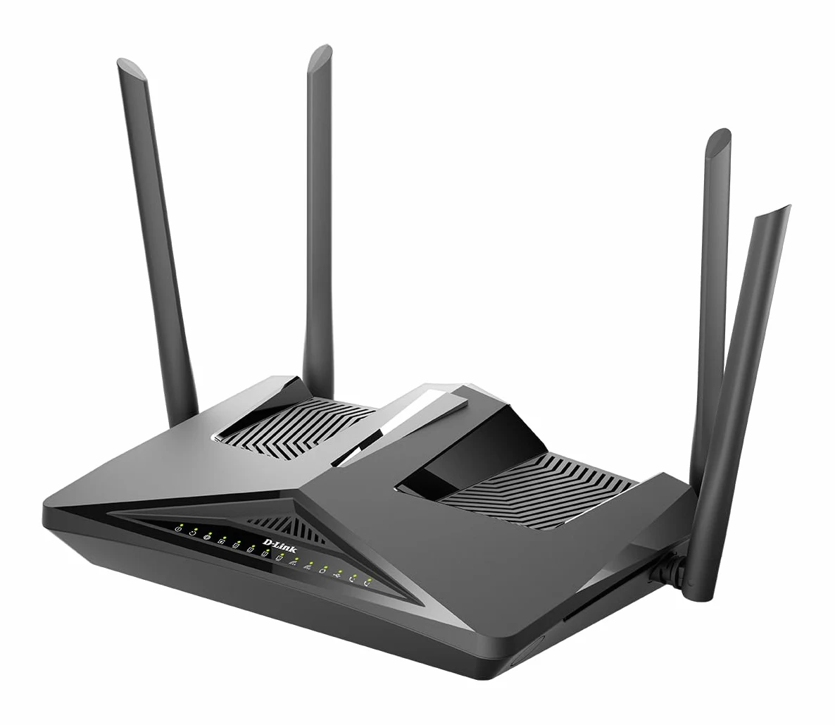 D-Link DSL-X1852E Modem Router Wi-Fi 6 AX1800 ADSL2+/VDSL2 con VoIP, Dual Band, 4 Porte Gigabit LAN, Porta WAN Gigabit, USB 3.0, WPA3, QoS, Antenne Esterne