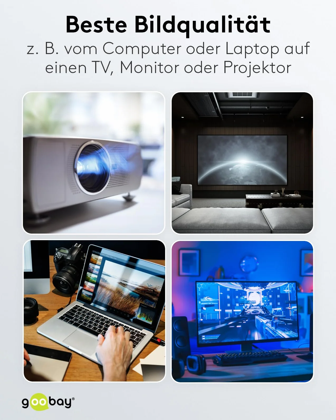 goobay 64838 - Cavo adattatore DisplayPort 1.2 a HDMI 1.4 4 K @ 30 Hz/cavo HDMI Ultra High Speed placcato oro per una trasmissione impeccabile del segnale/laptop collegato a TV, PC e monitor /5 m