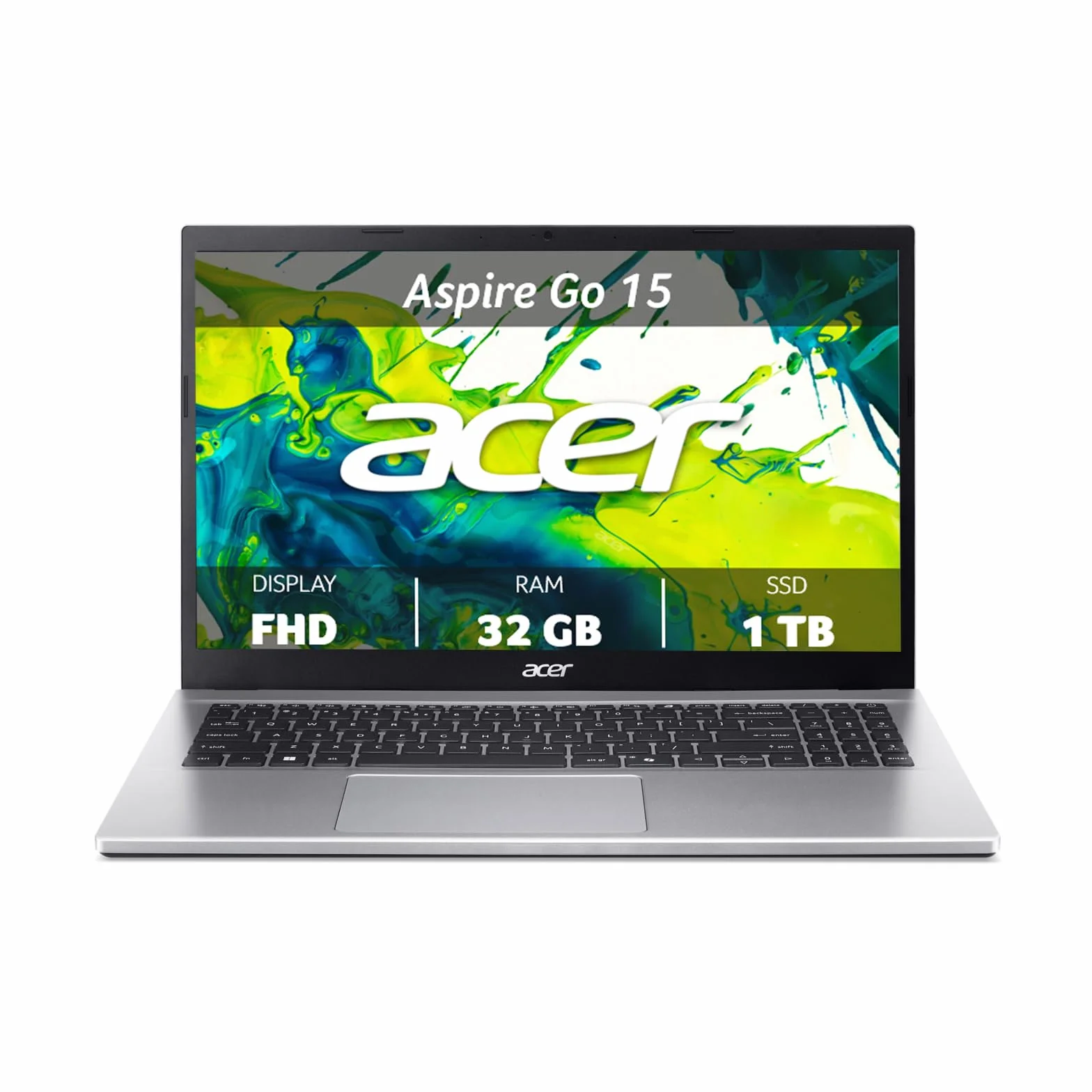 Acer Aspire Go 15 AG15-42P-R81L Notebook, AMD Ryzen 7 5825U, 32 GB RAM, 1024 GB SSD, 15.6" FHD, Windows 11 Home, Silver